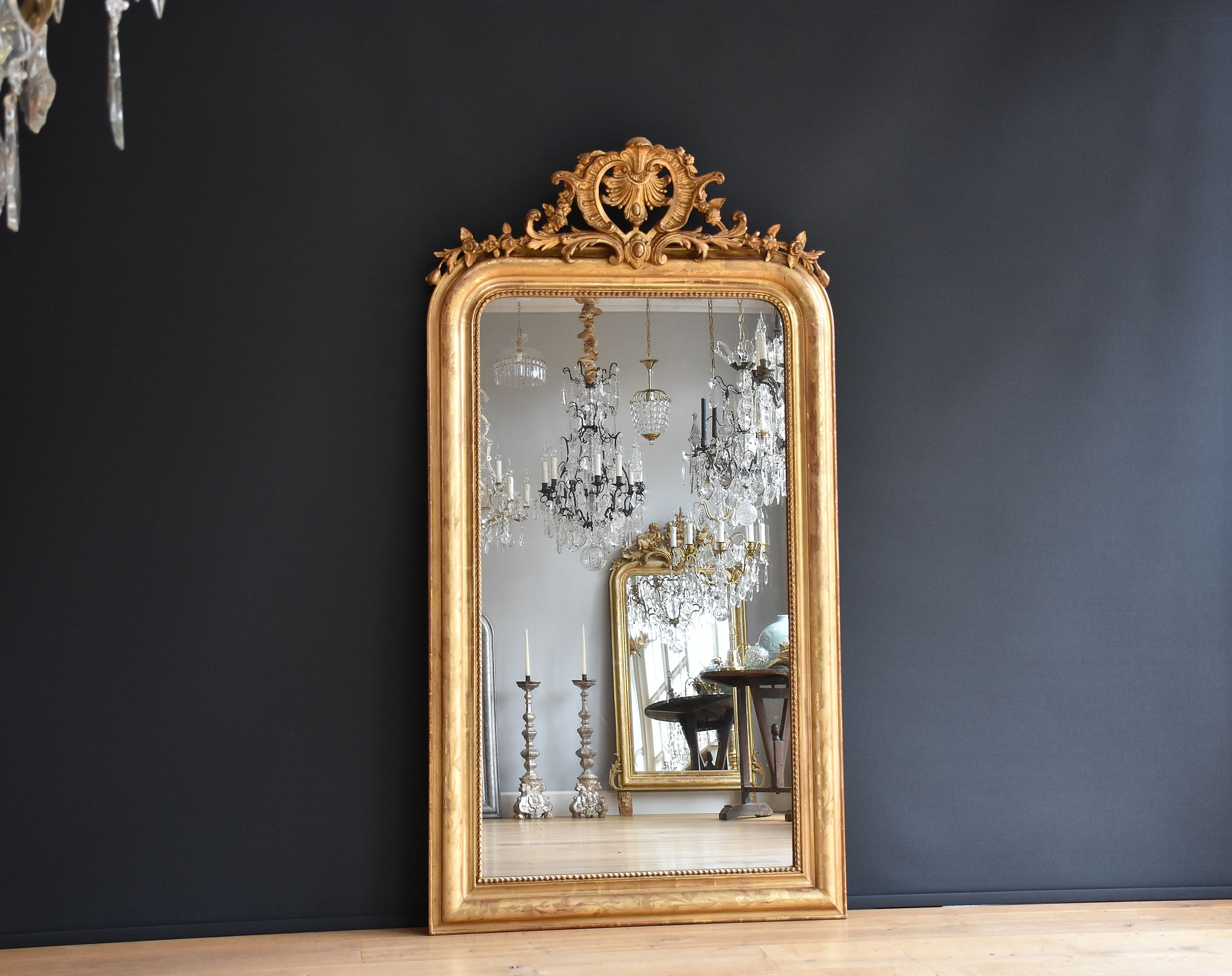 Large antique French mirror