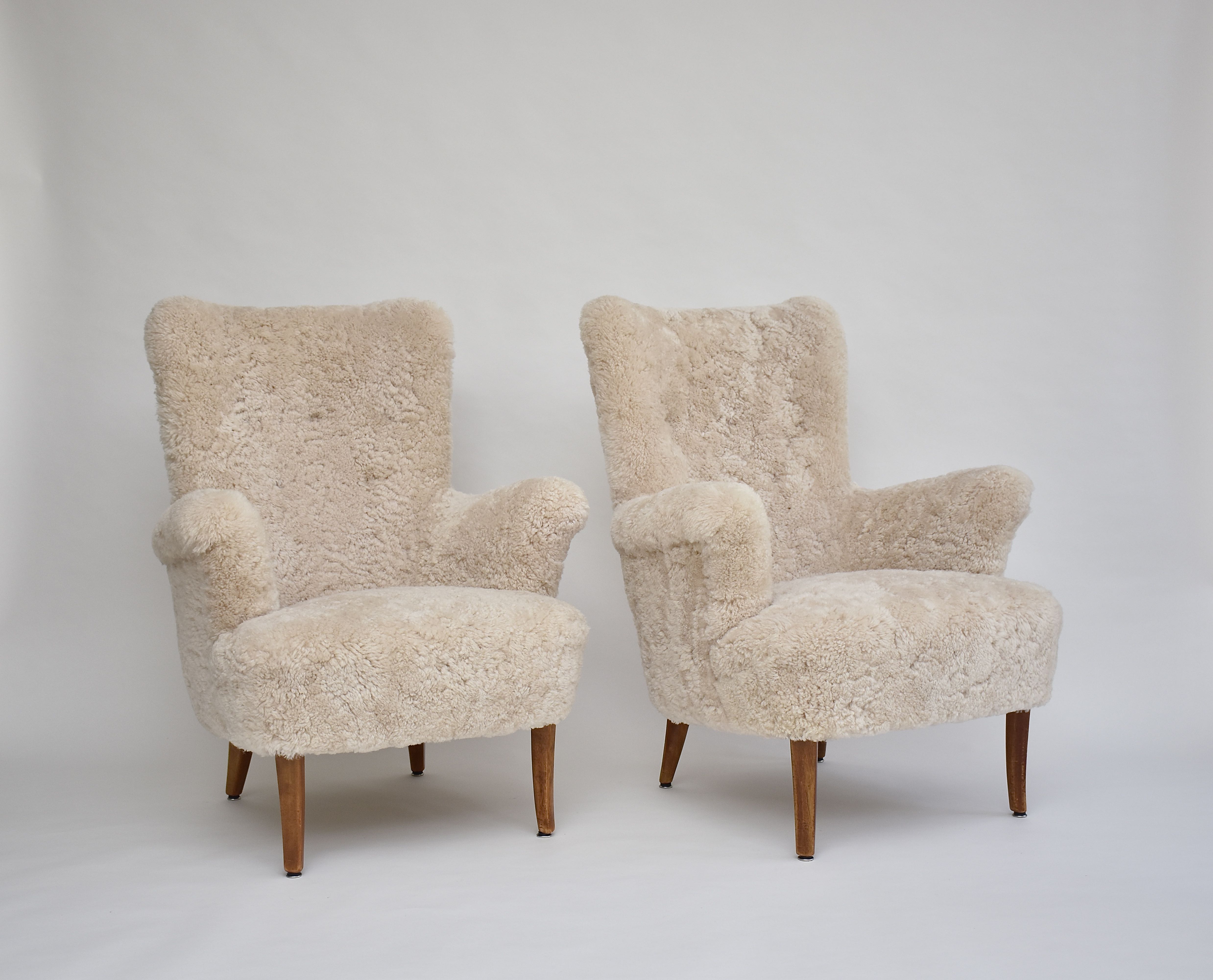 Scandinavisch modern paar fauteuils van Carl Malmsten