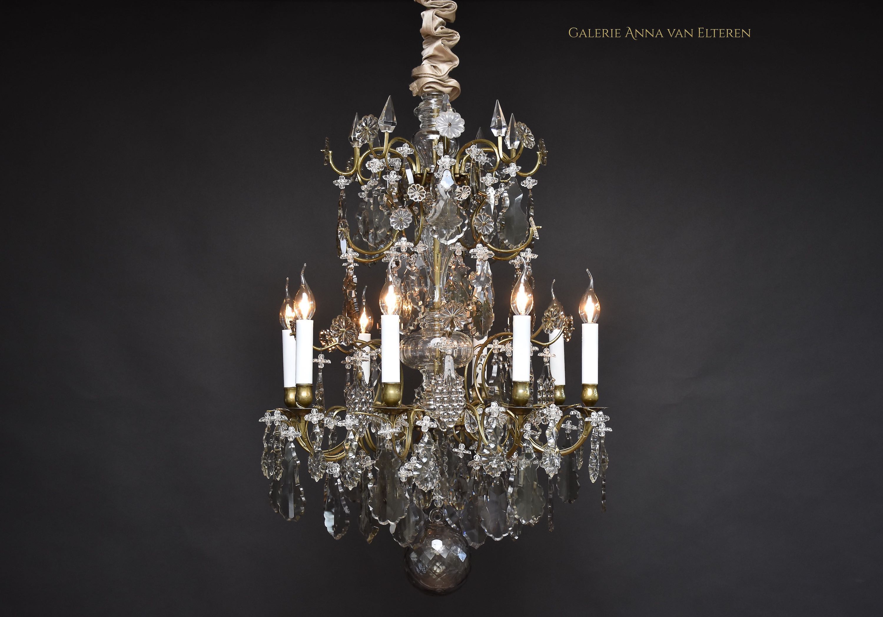 Rococo style crystal chandelier