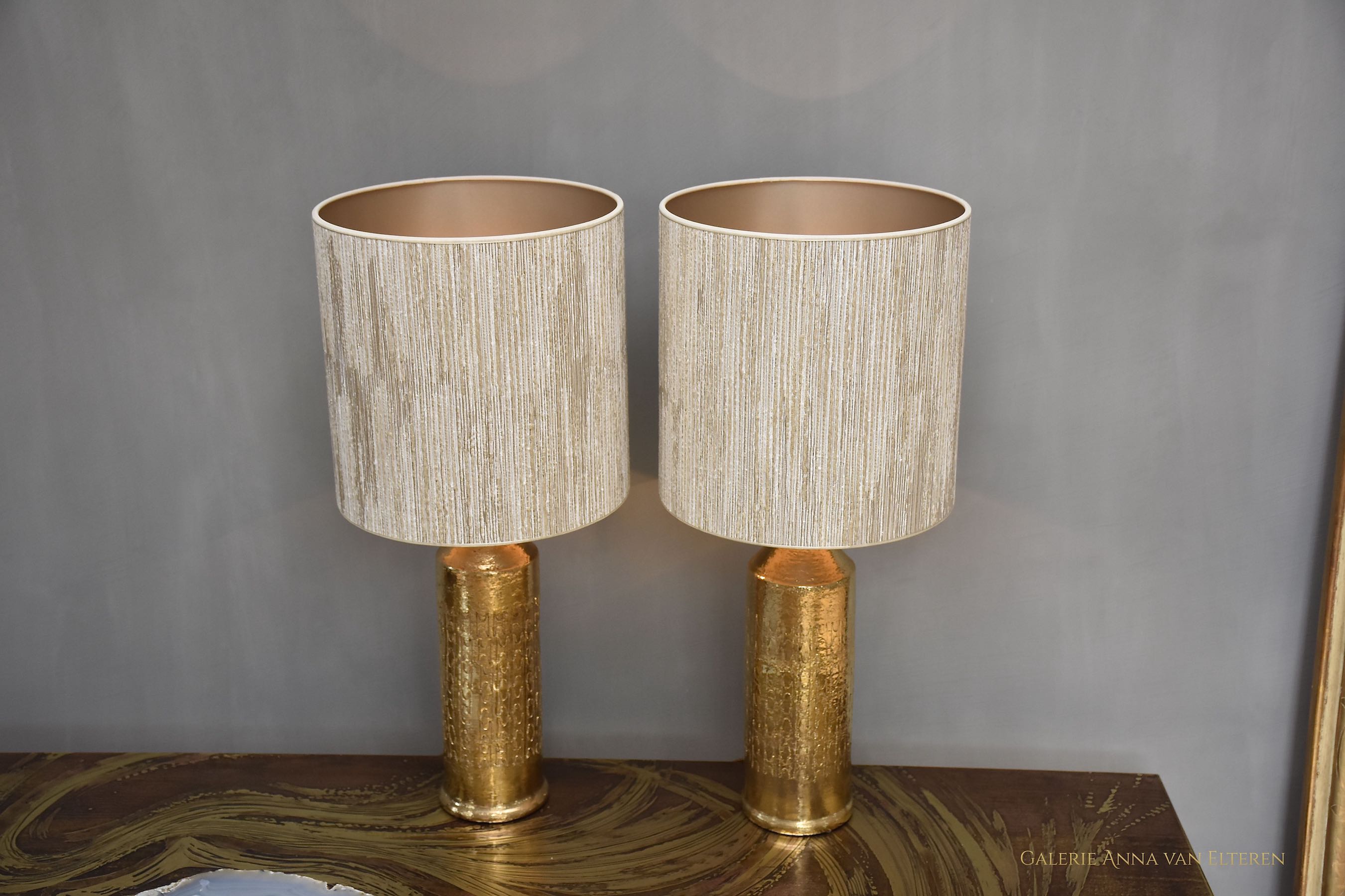 Mid-century pair of ceramic table lamps by Bitossi