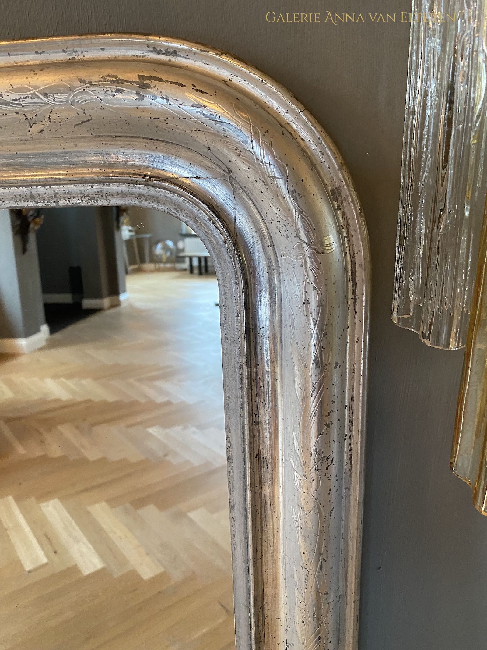 19th c. gilded mirror Louis Philippe
