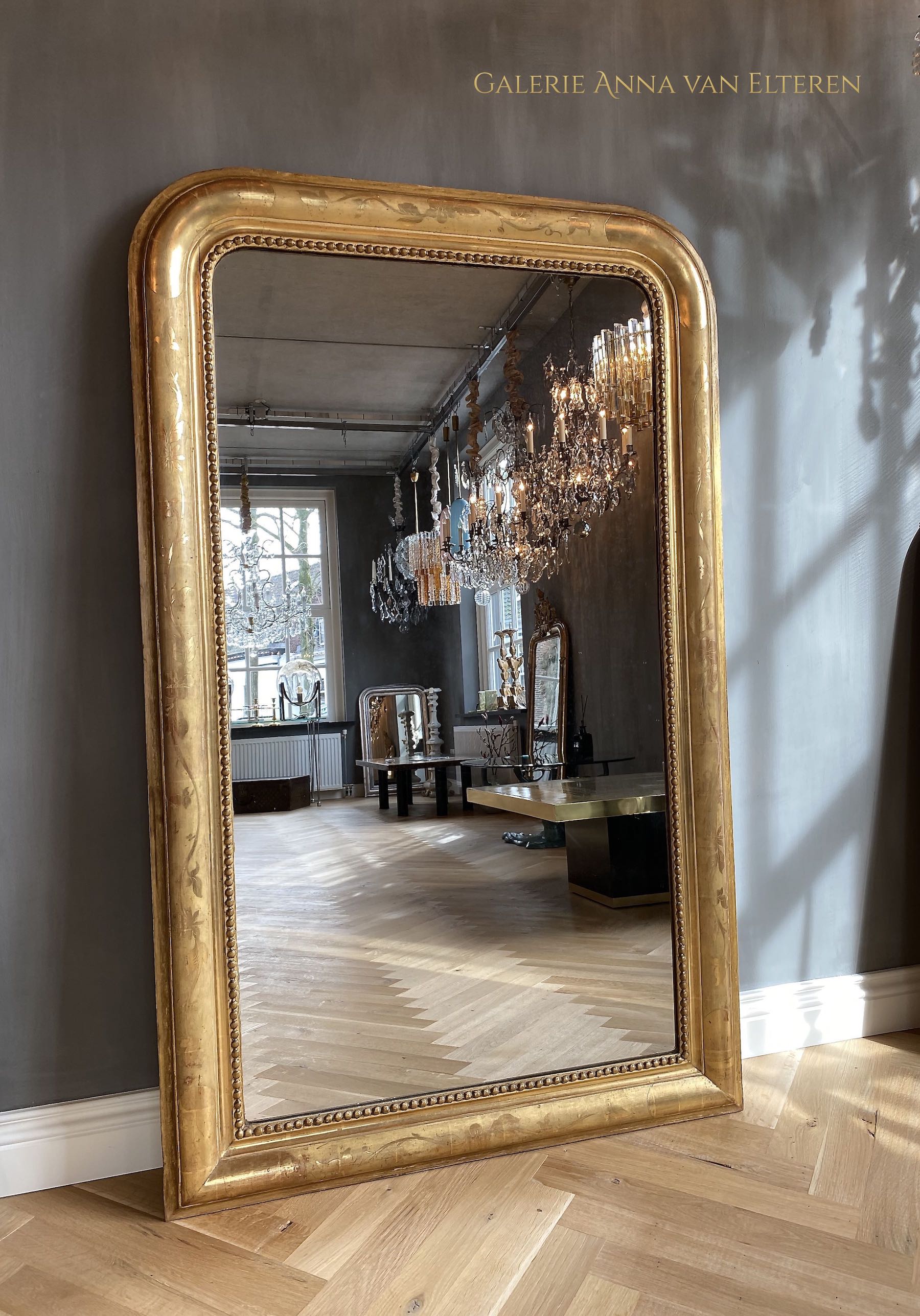 Antiker französischer Spiegel Louis-Philippe
