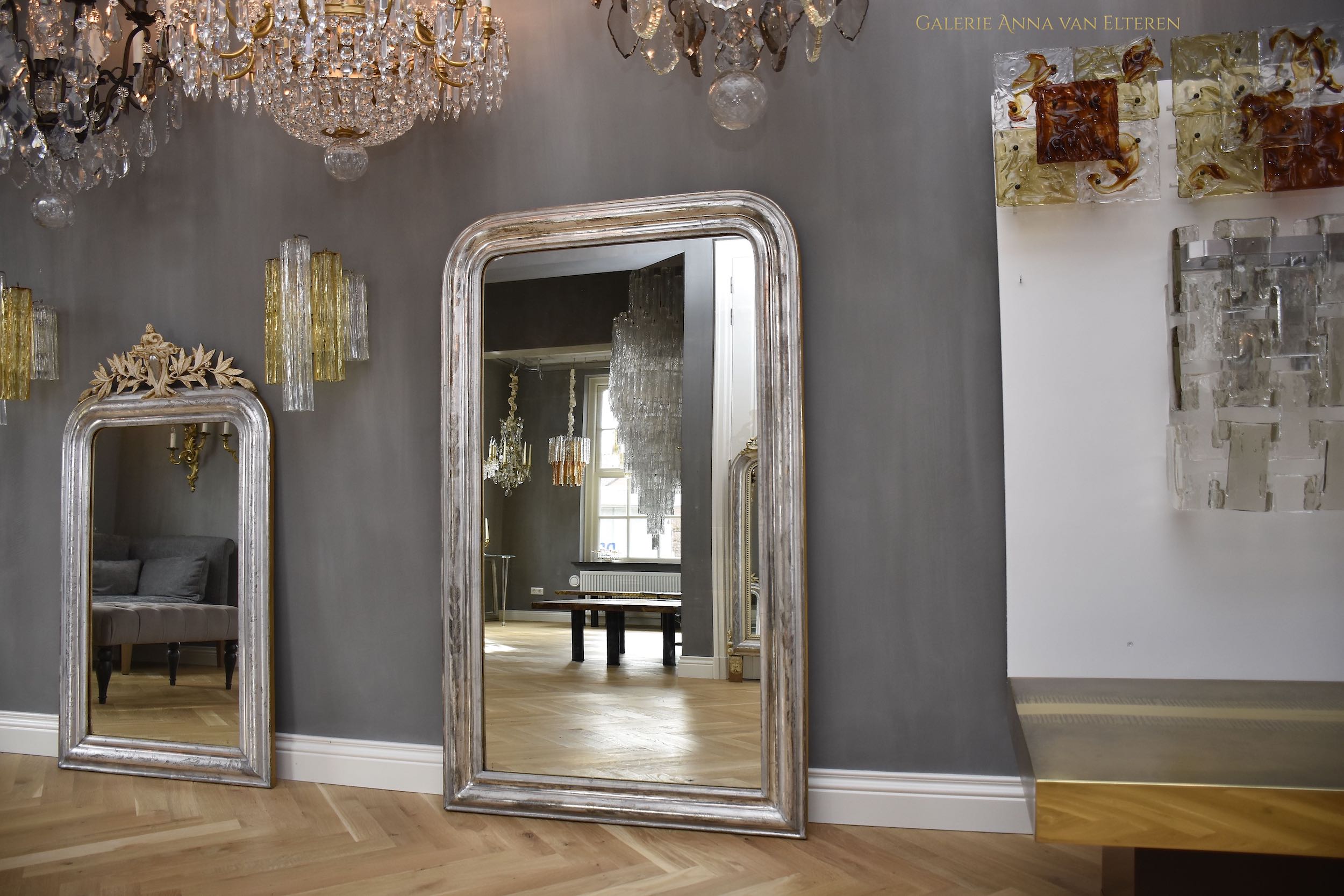 19th c. French gilded mirror Louis-Philippe
