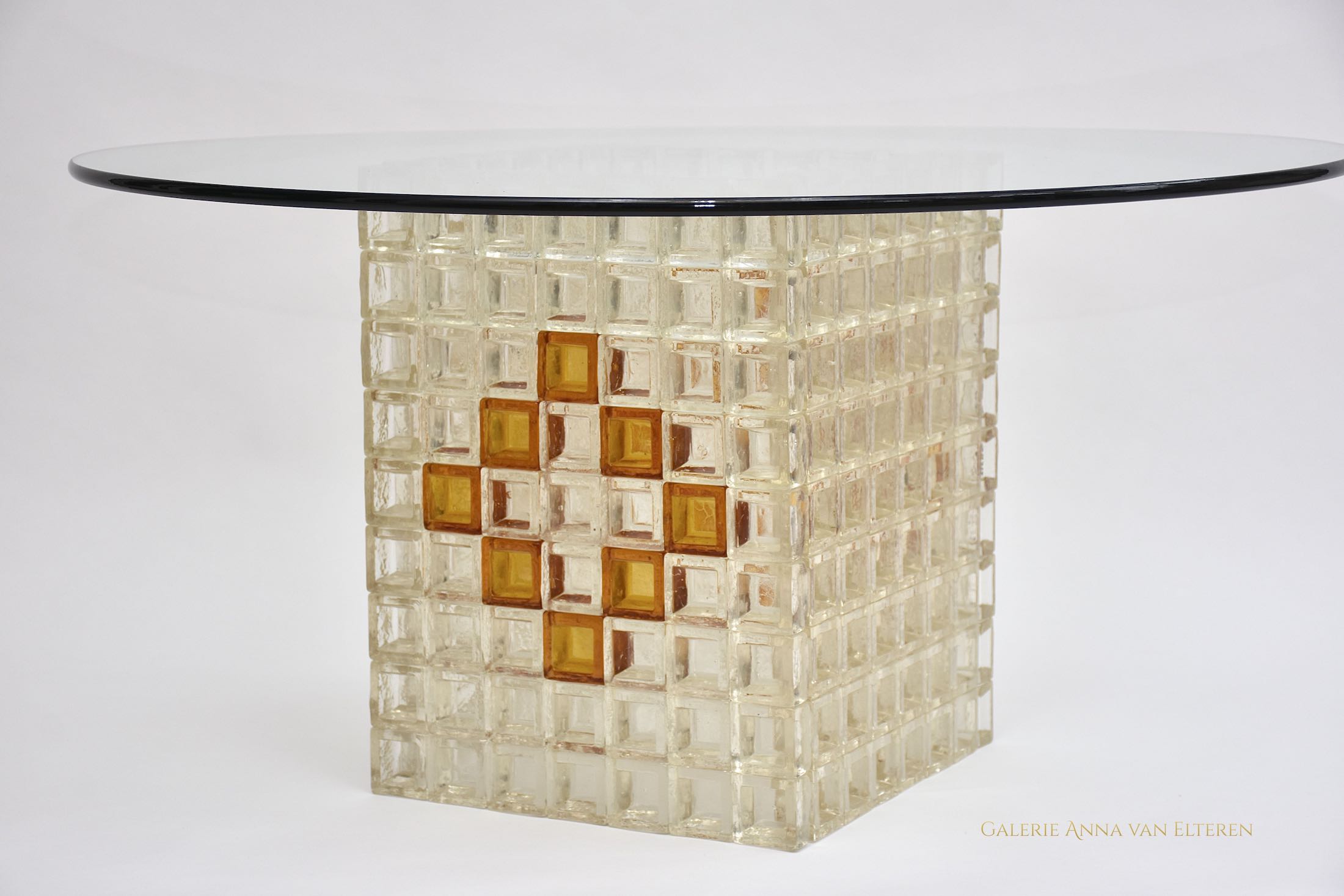 Mid-century Murano coffee table by Poliarte