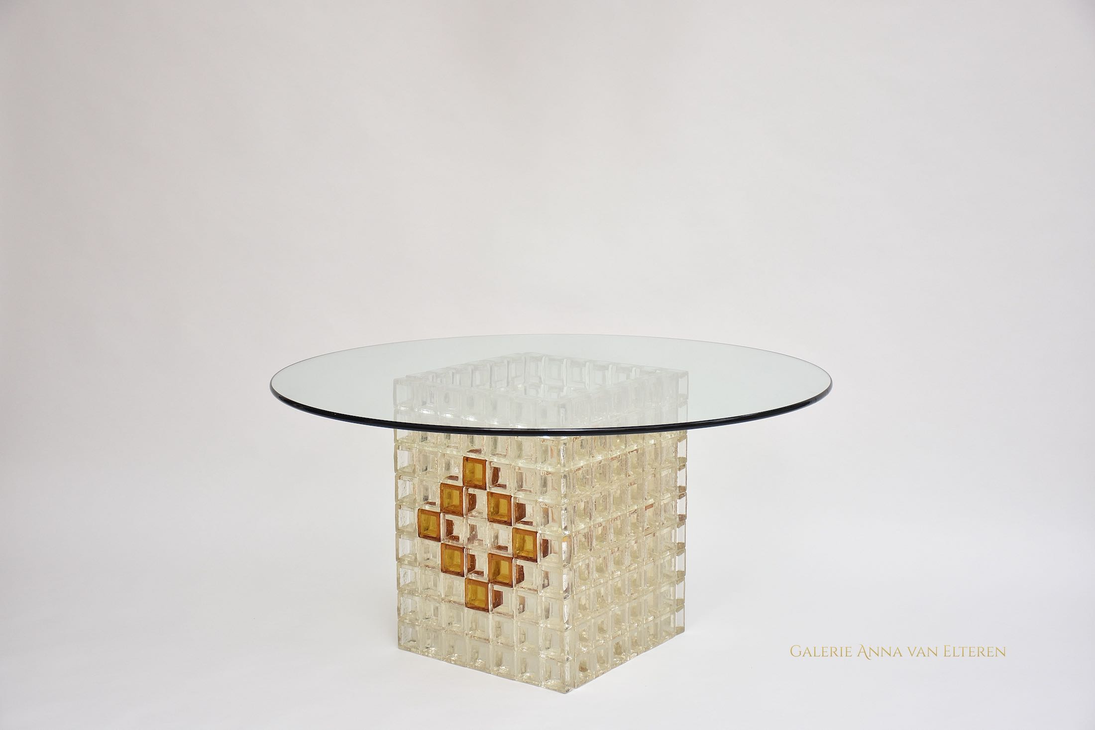 Mid-century Murano coffee table by Poliarte