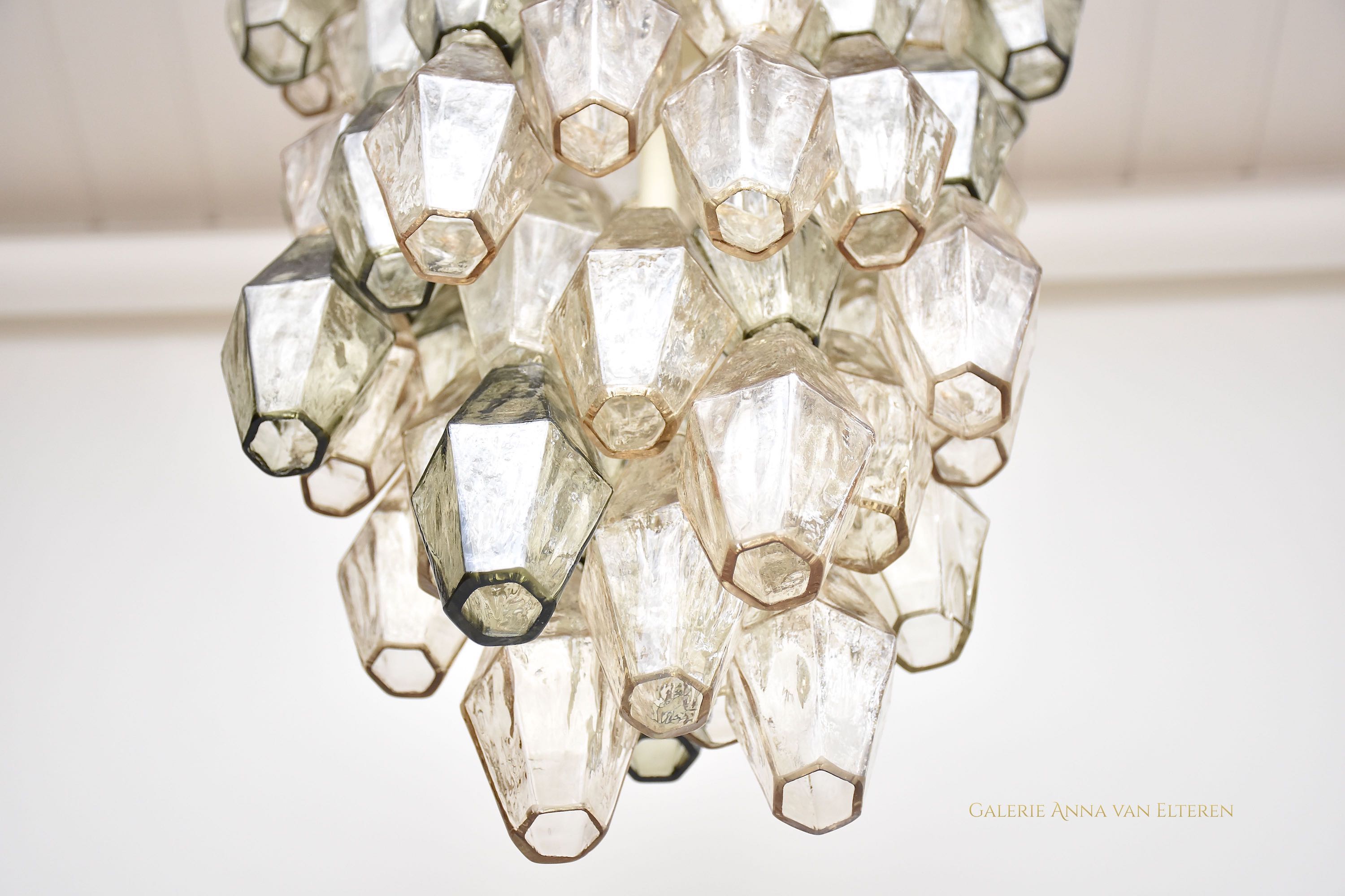Mid-century chandelier 'Poliedri' by Carlo Scarpa for Venini Murano