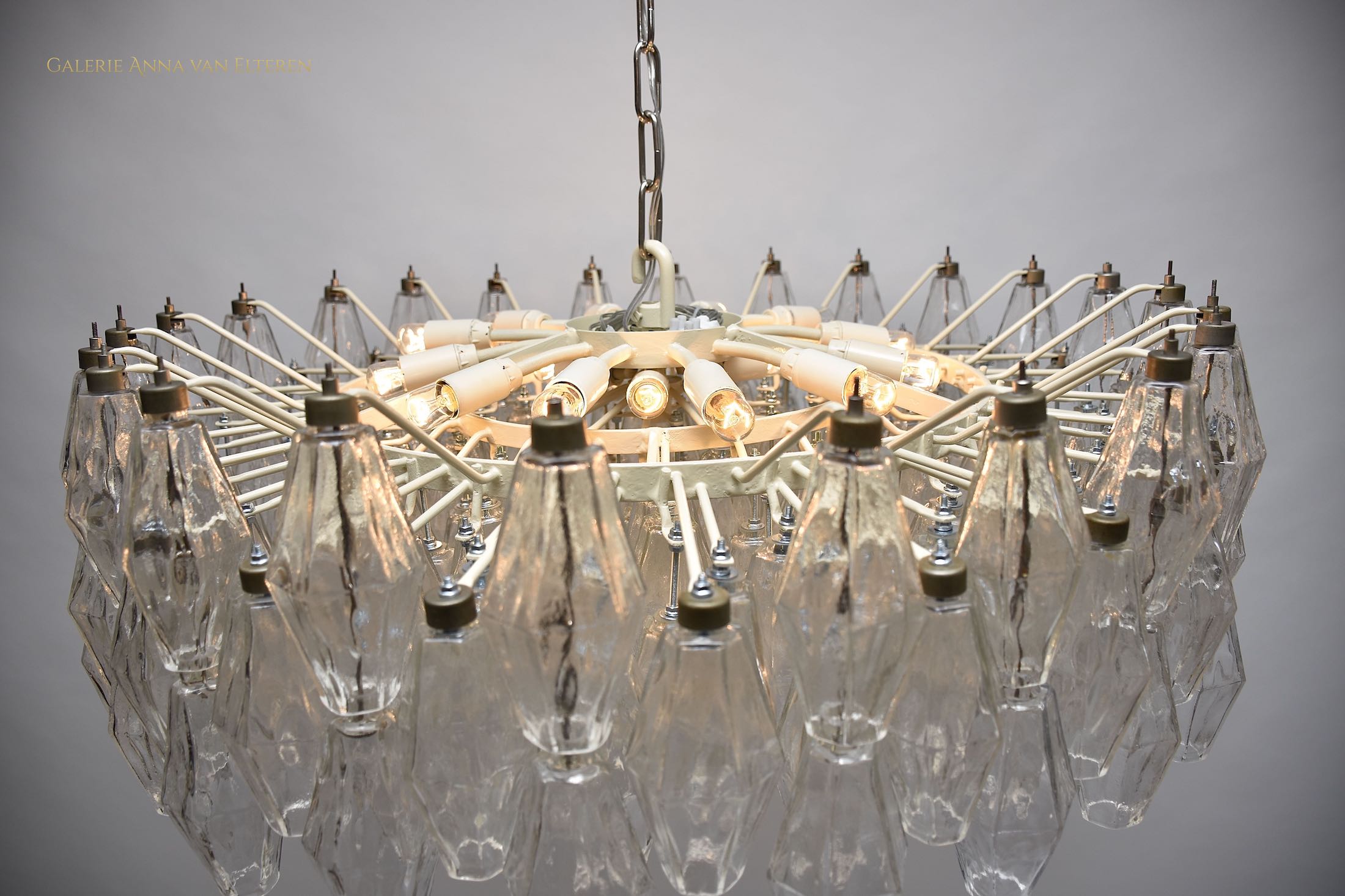 Large mid-century ceiling fixture by Carlo Scarpa for Venini Murano
