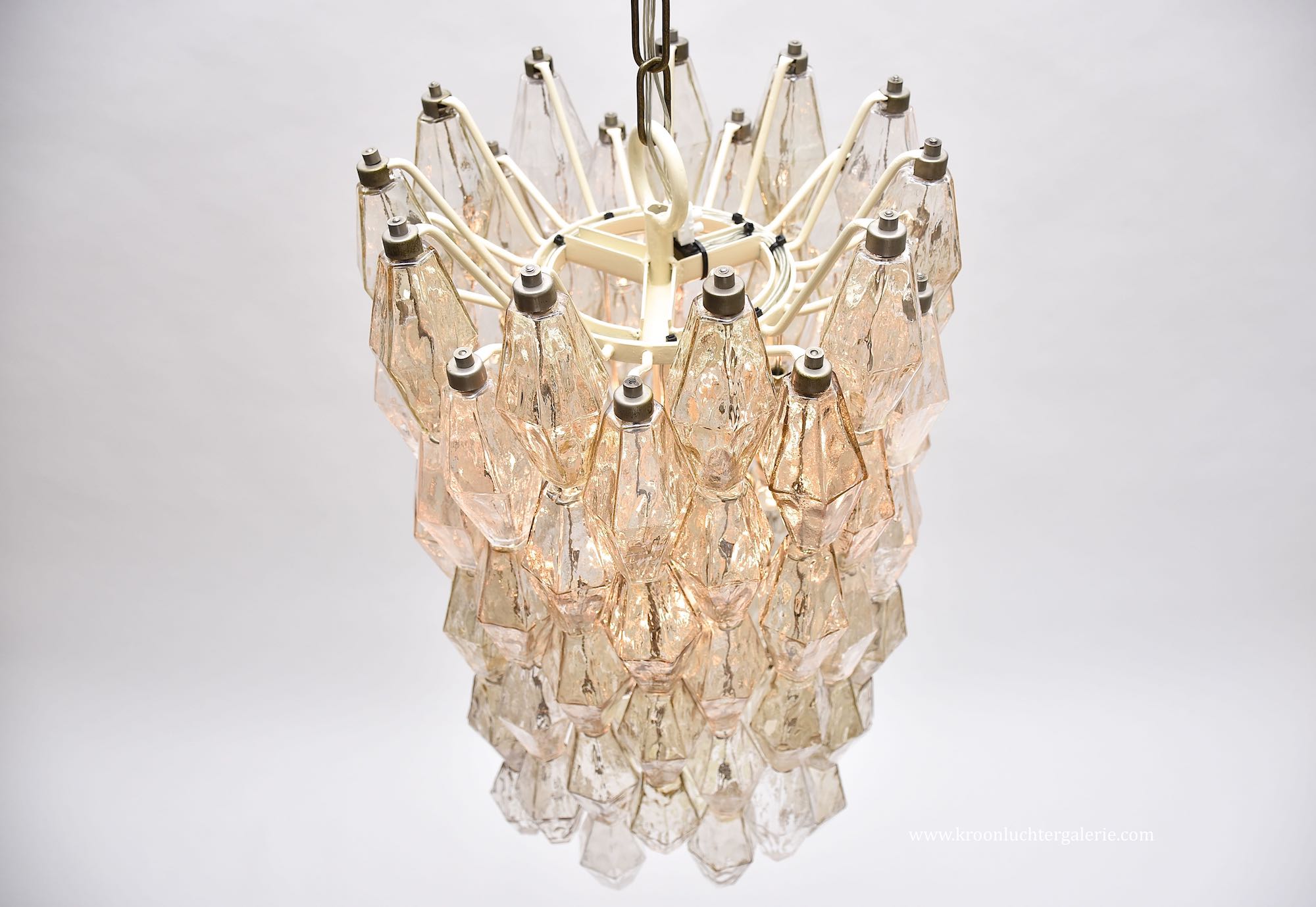 Venini Murano chandelier Poliedri by Carlo Scarpa