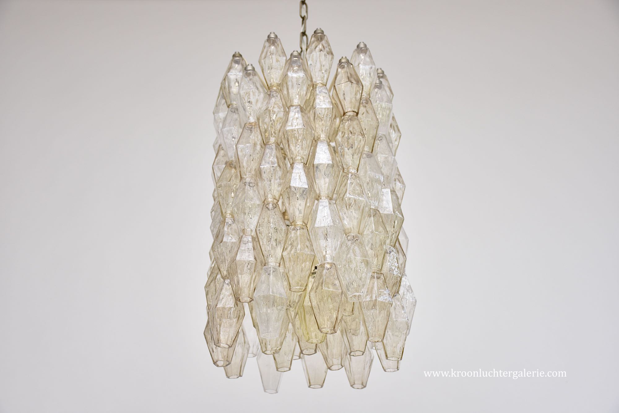Venini Murano chandelier Poliedri by Carlo Scarpa