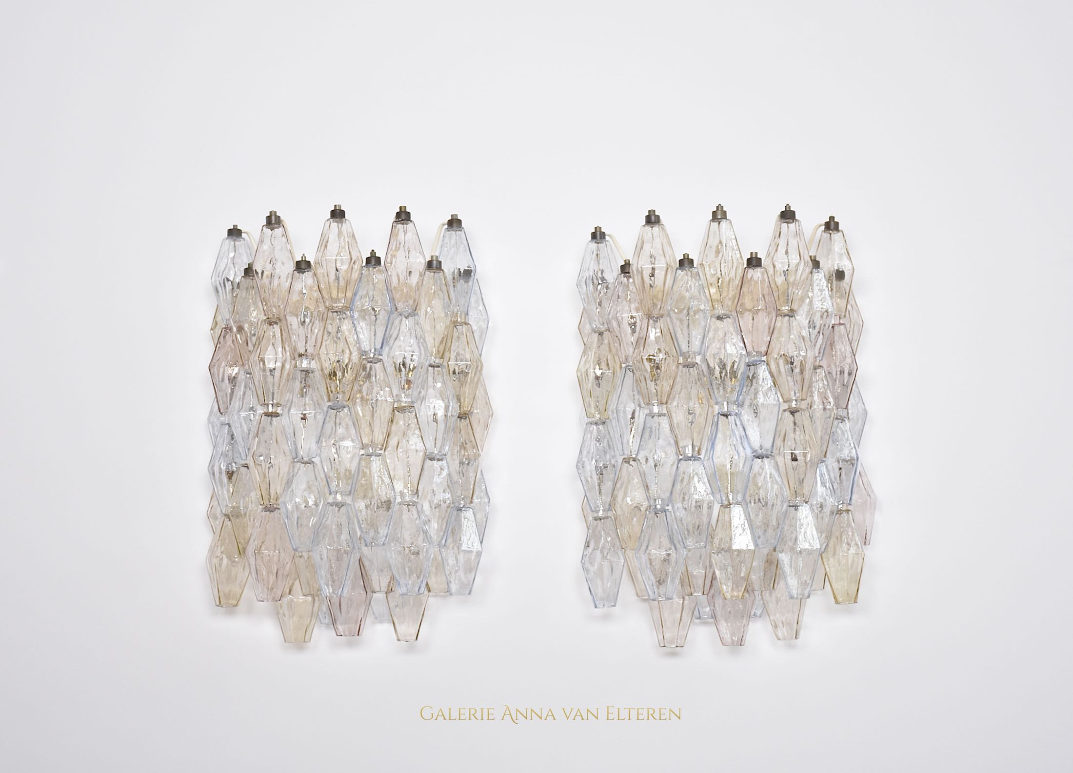 A large pair of wall lights by Venini Murano
