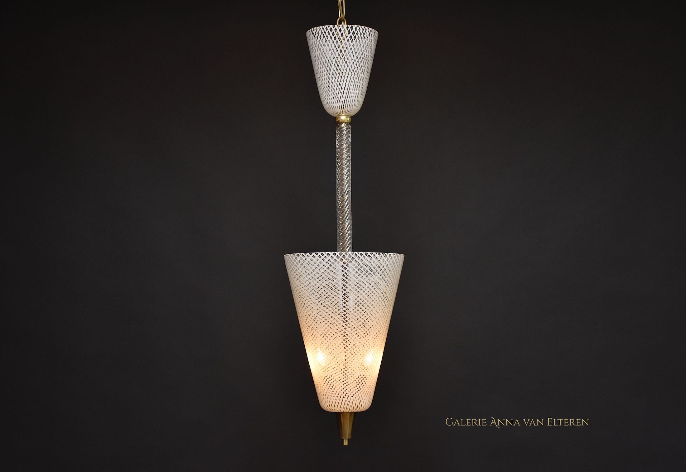 Murano chandelier by Carlo Scarpa for Venini