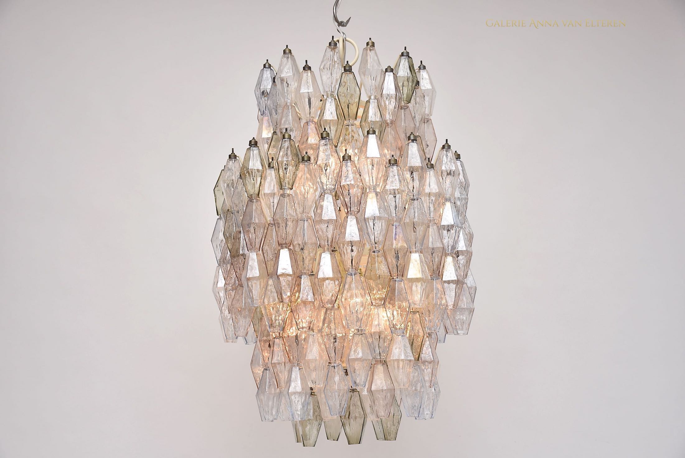 Large Paolo Venini chandelier 'Poliedri' by Carlo Scarpa
