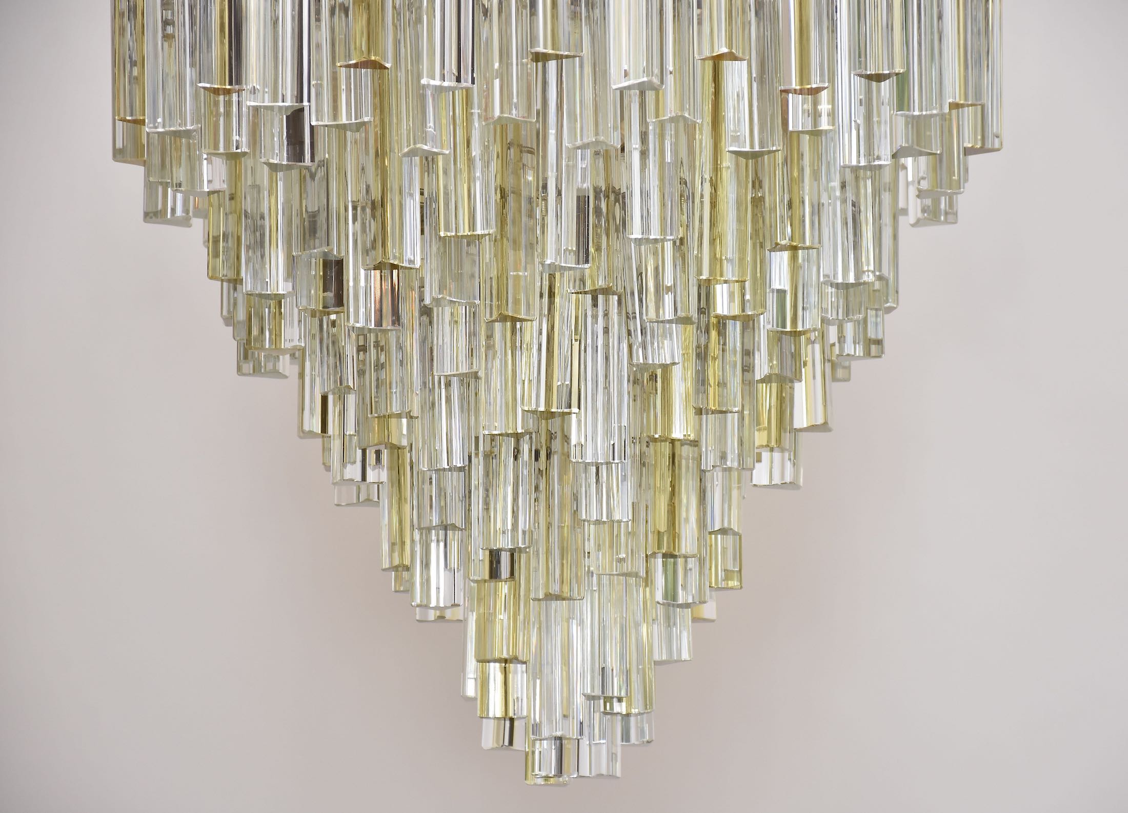 Mid-century Murano chandelier 'Trilobo' by Venini