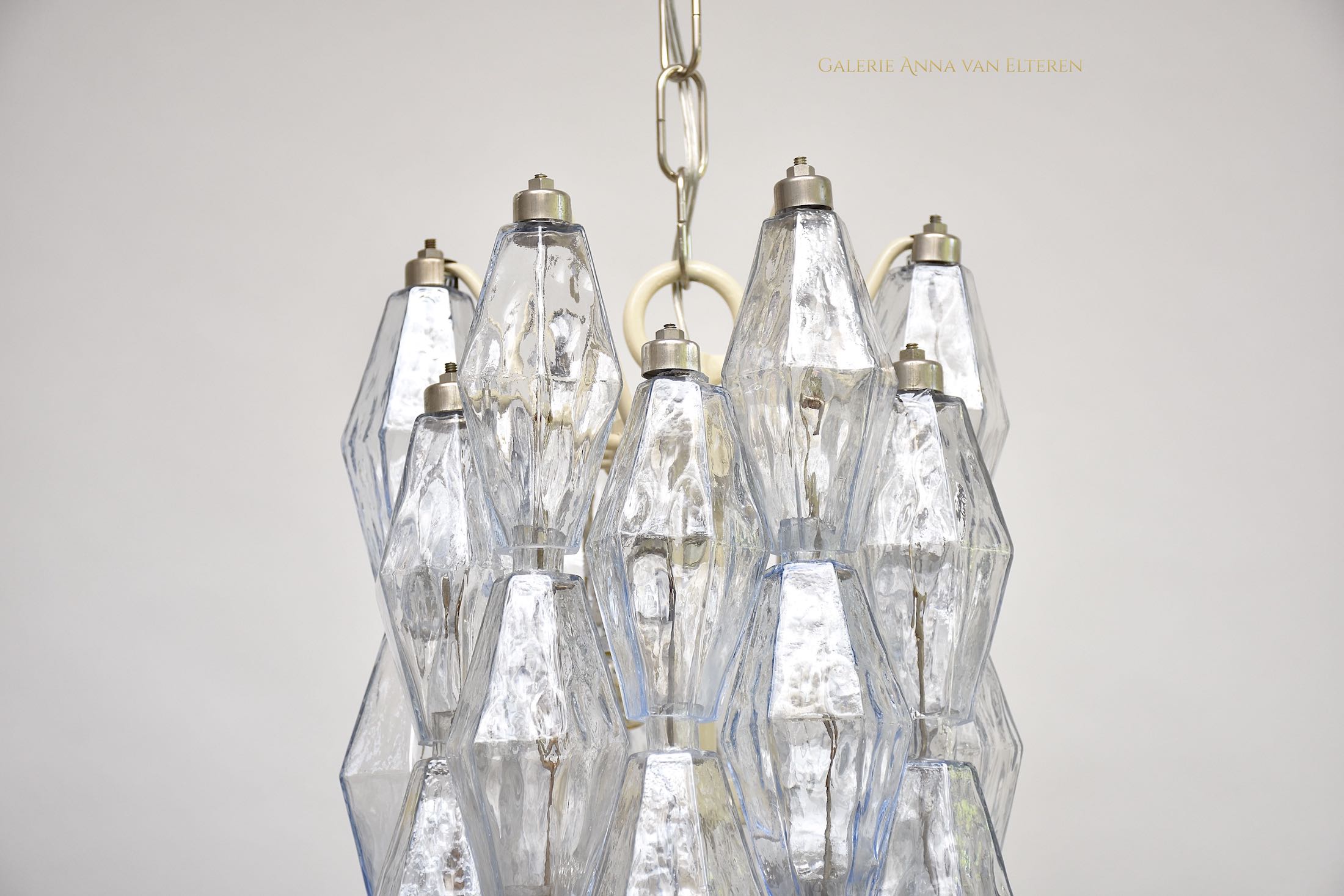 A pair of mid-century Venini Murano chandeliers