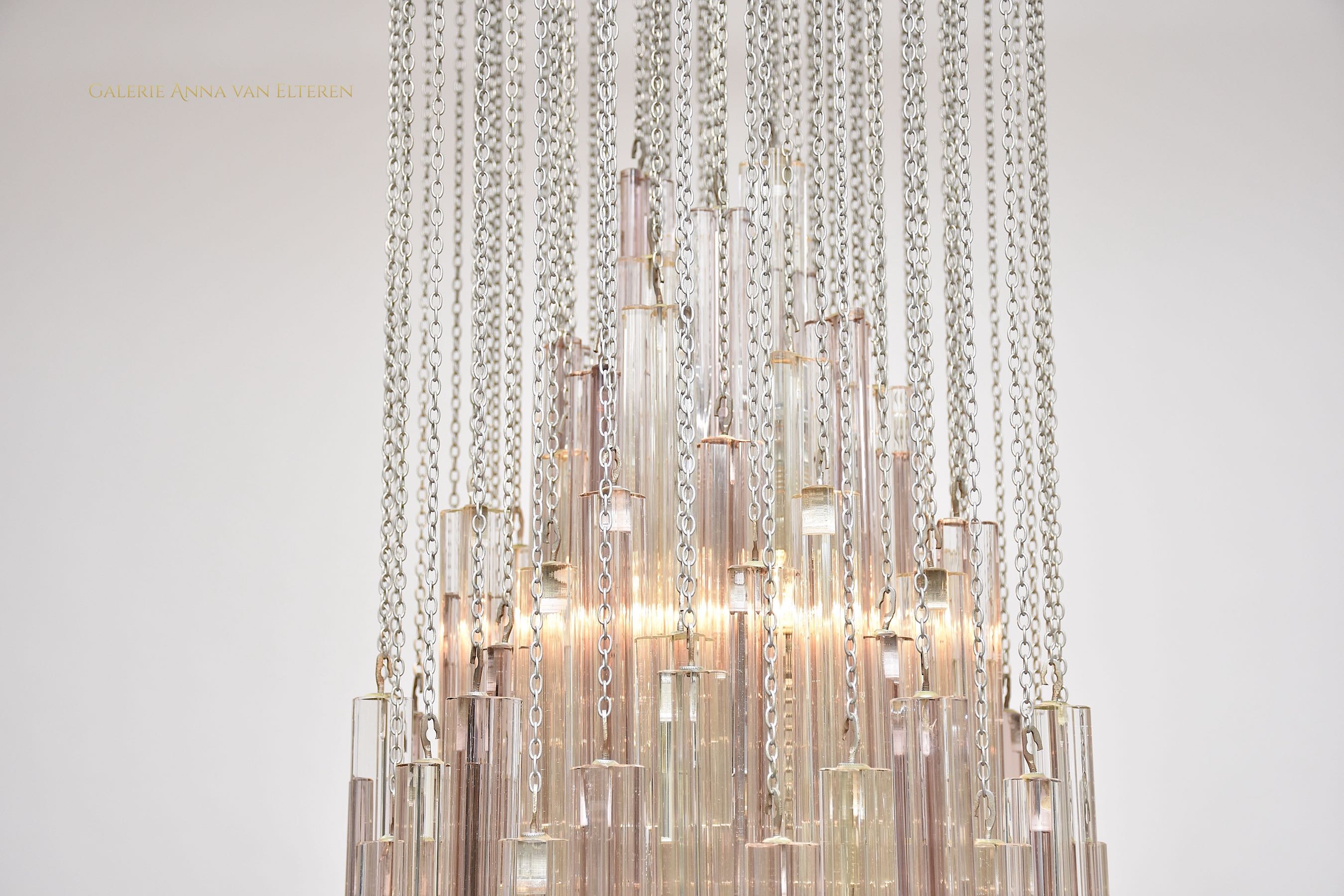 Large Venini Murano chandelier 'Trilobo'