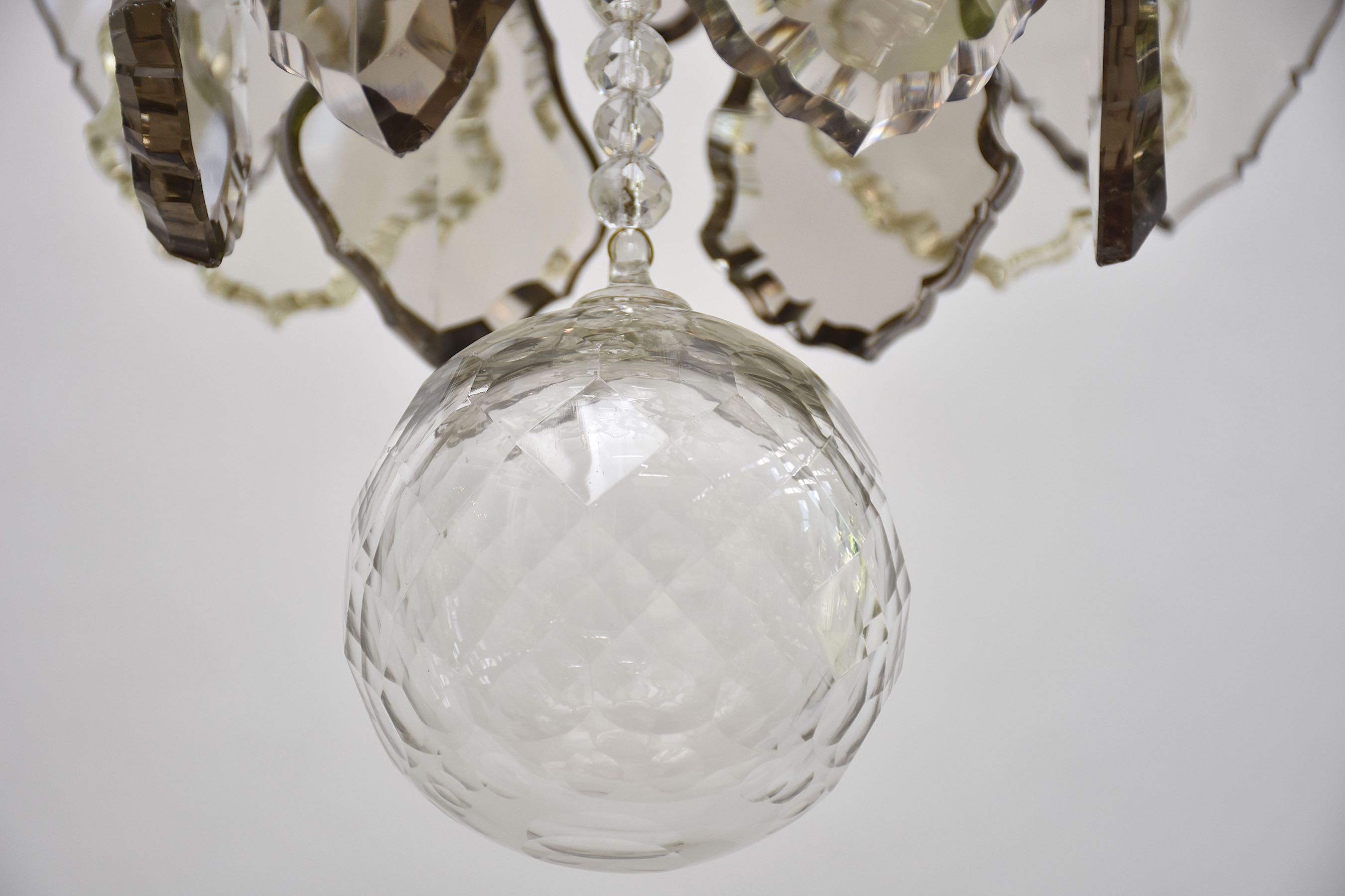 Antiker Kristallkronleuchter im Stil von Rokoko