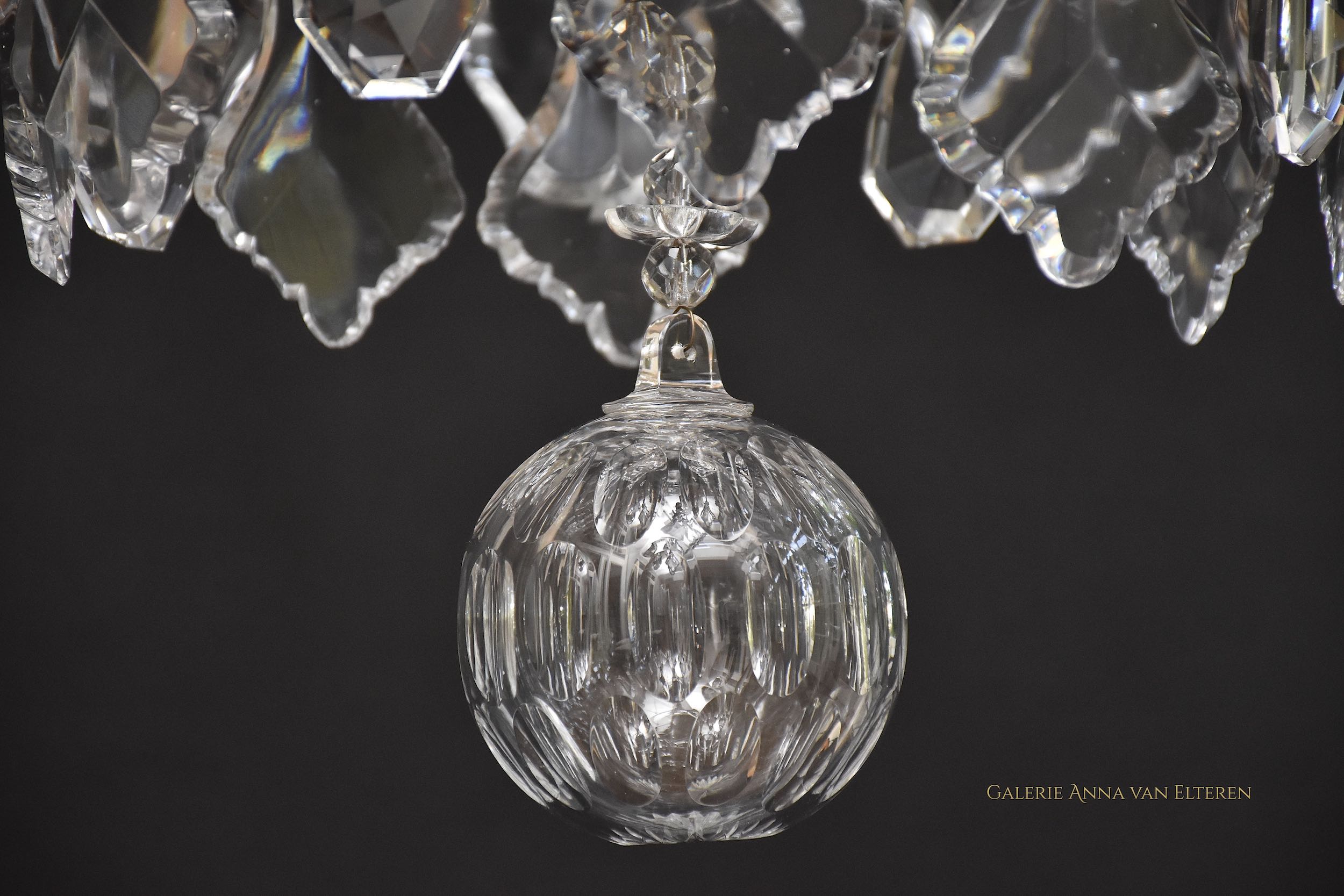 Französischer Leuchter aus Bronze und Baccarat-Kristall im Stil von Louis XV