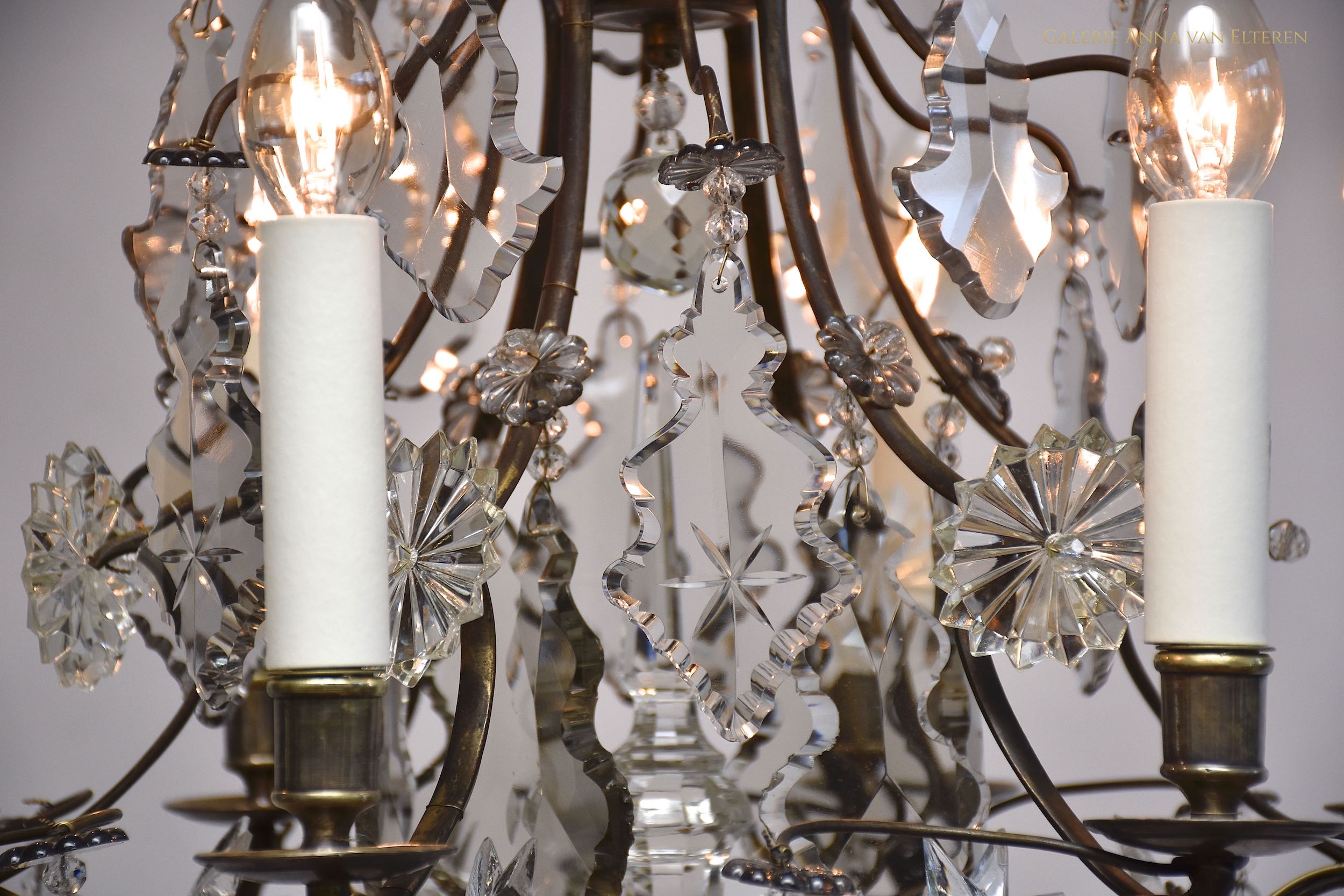 Rococo style crystal chandelier