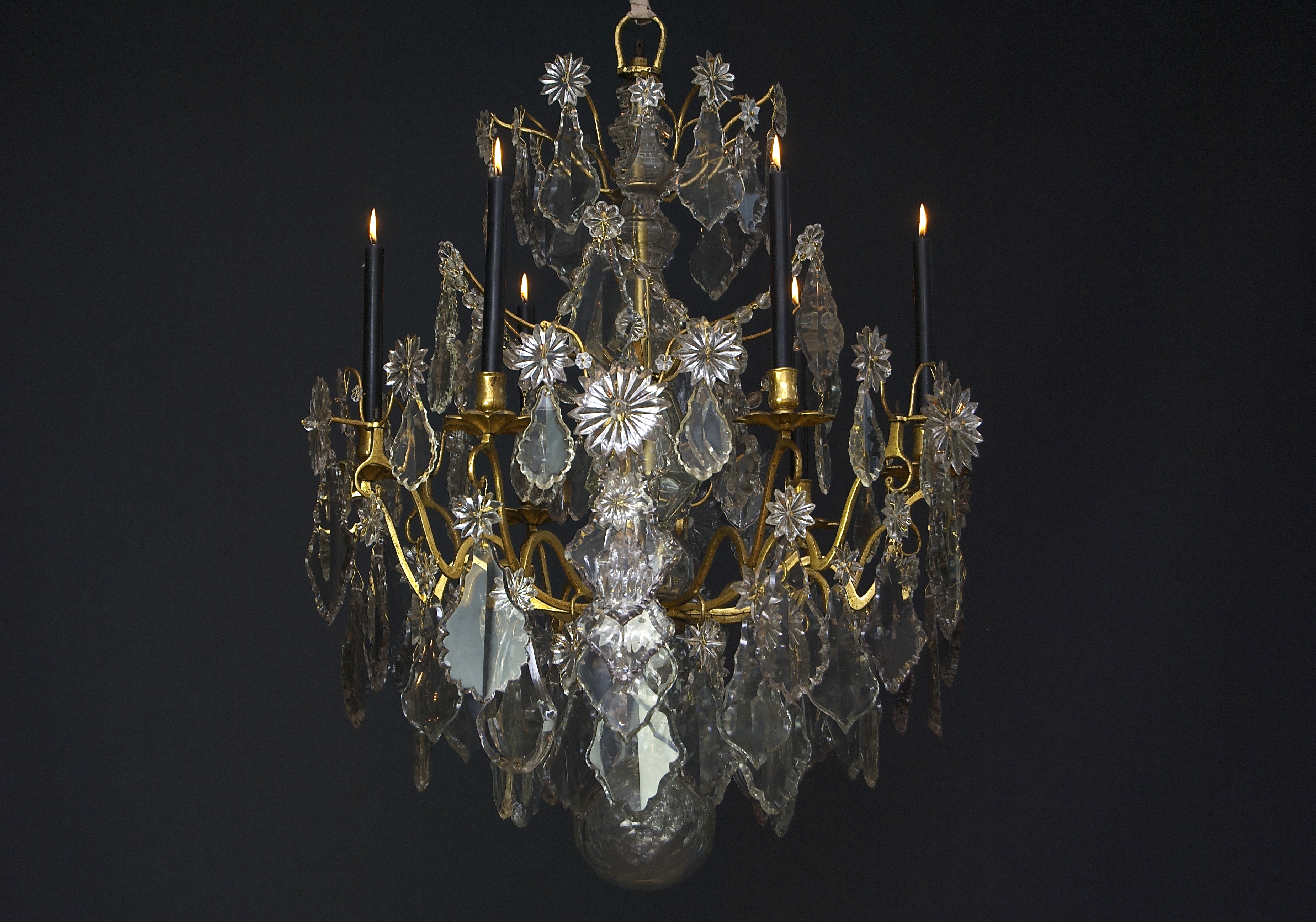 18th c. French chandelier 'lustre a tige'