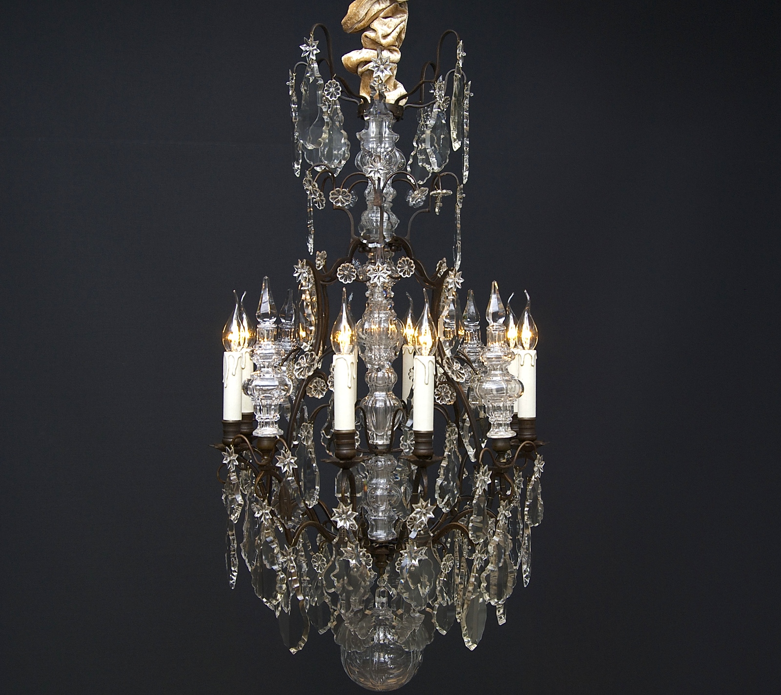 19th century French crystal chandelier with 8 light