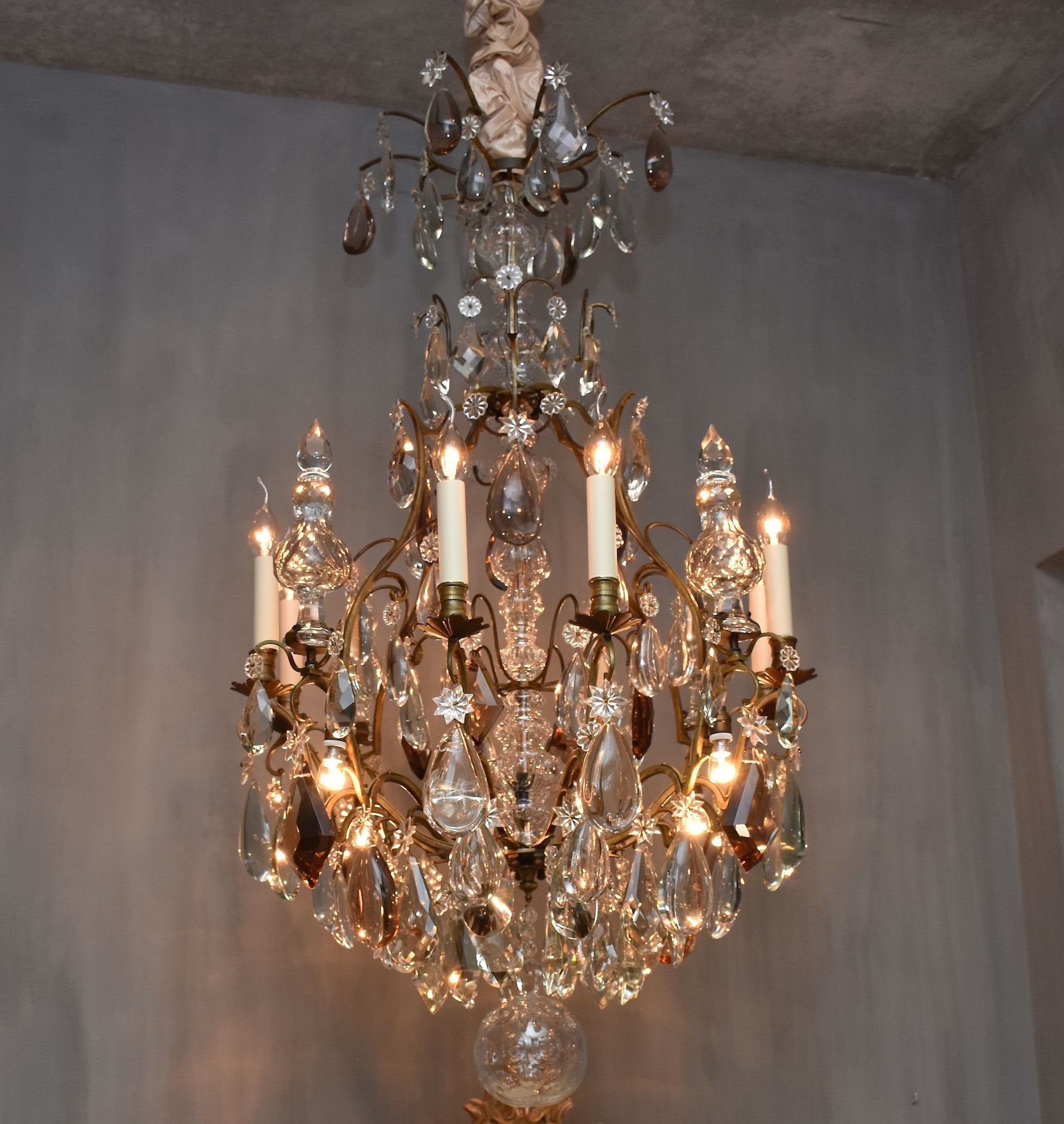 French chandelier in the style of Louis XV 'Lustre cage'