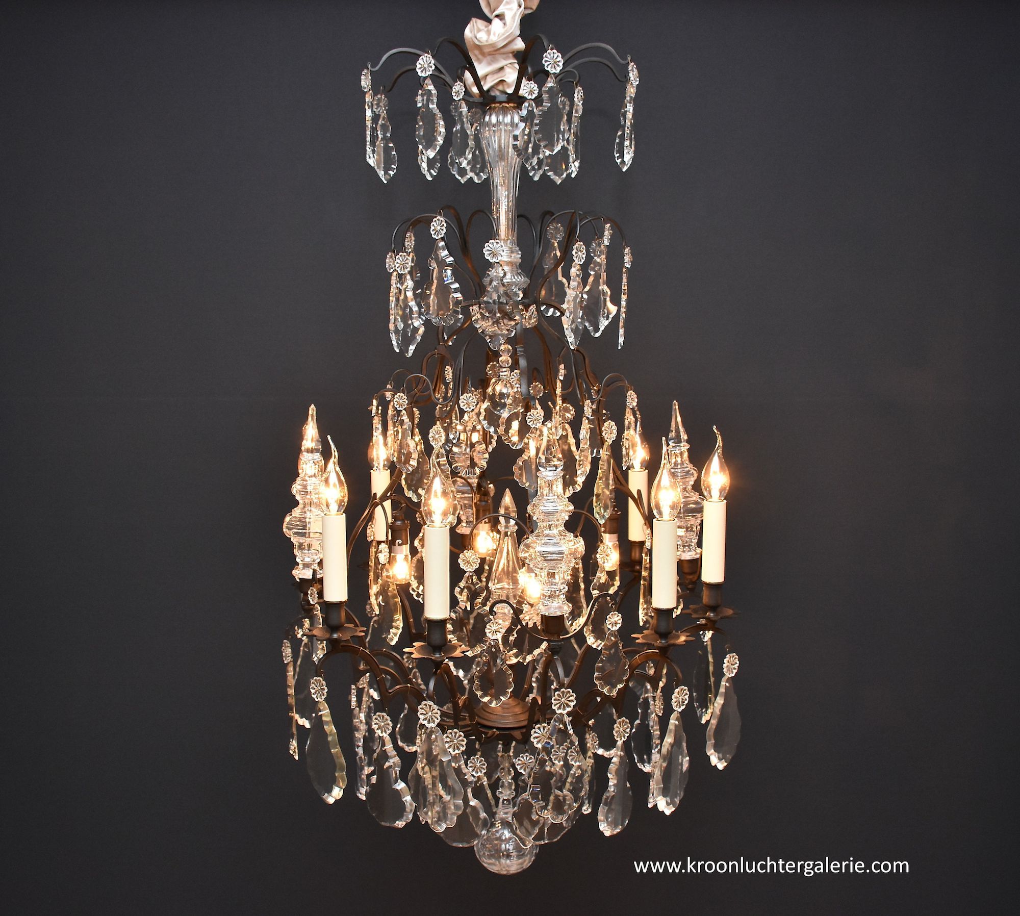 Antique French chandelier 'lustre cage'
