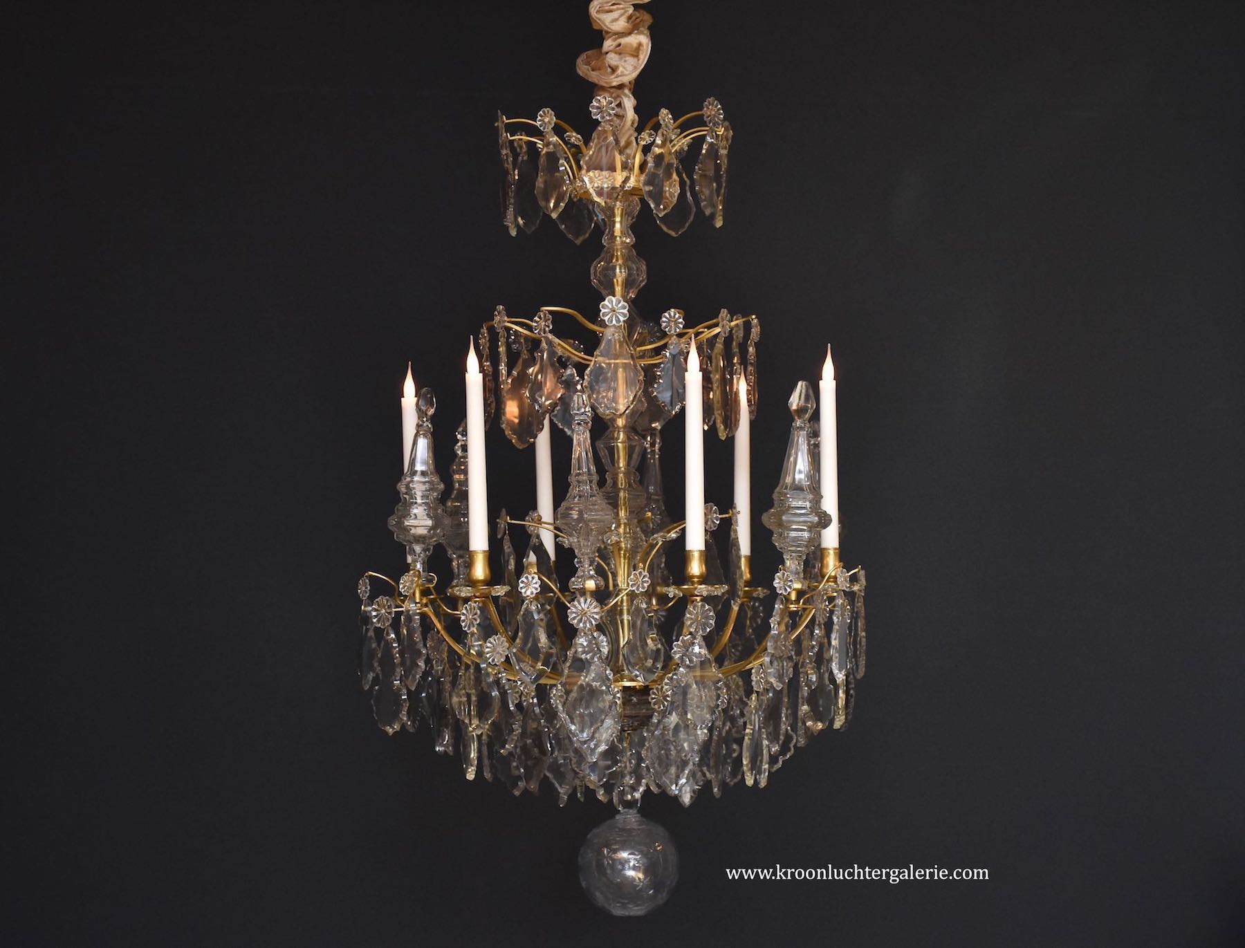 18th c. French chandelier 'lustre à tige'
