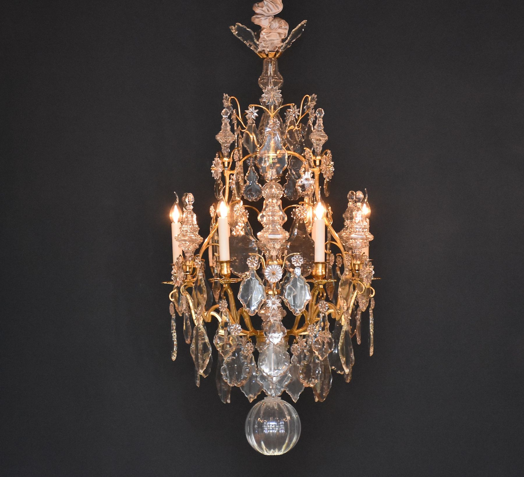 18th c. gilt bronze chandelier, epoque Louis XV