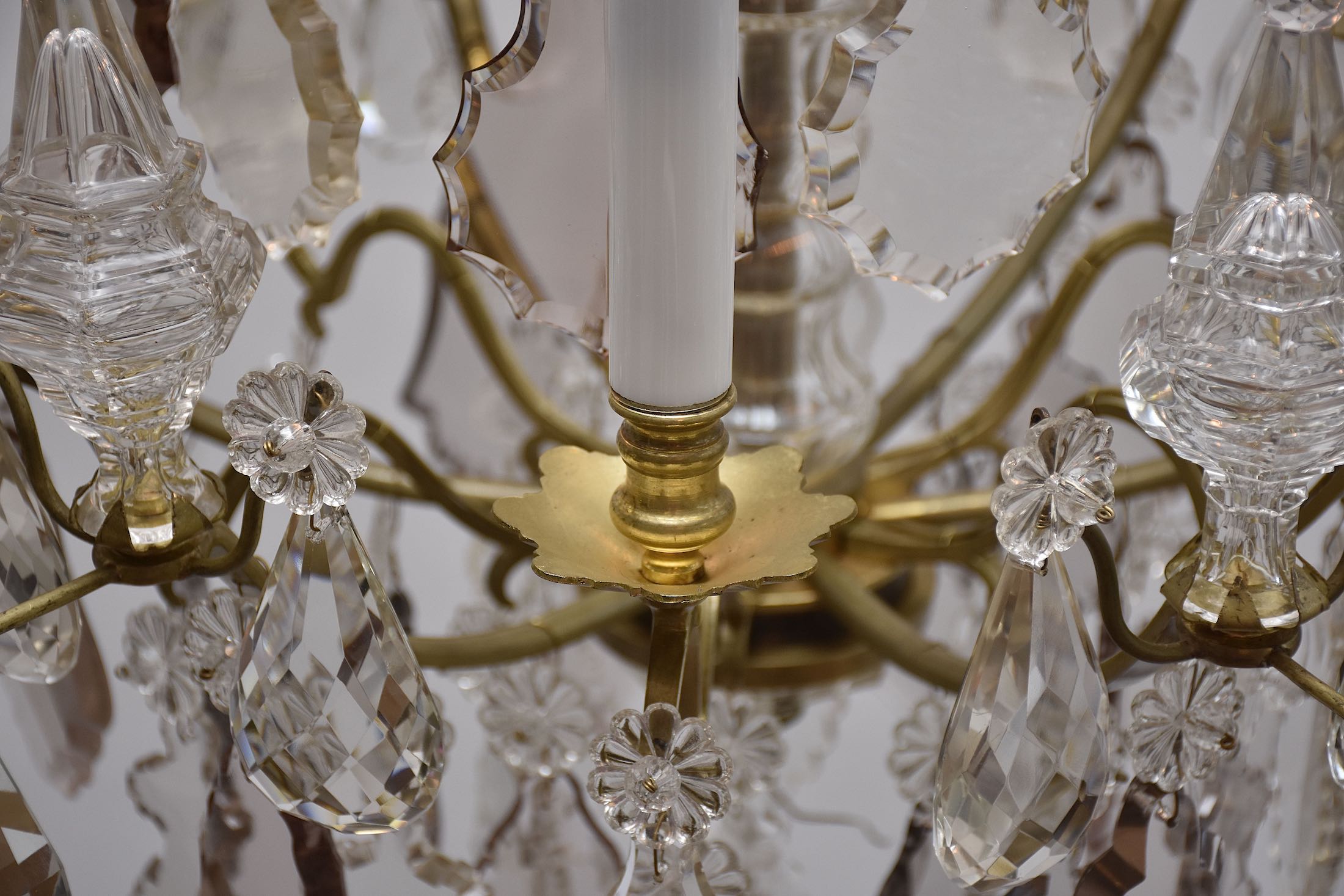 19th c. gilt bronze French chandelier