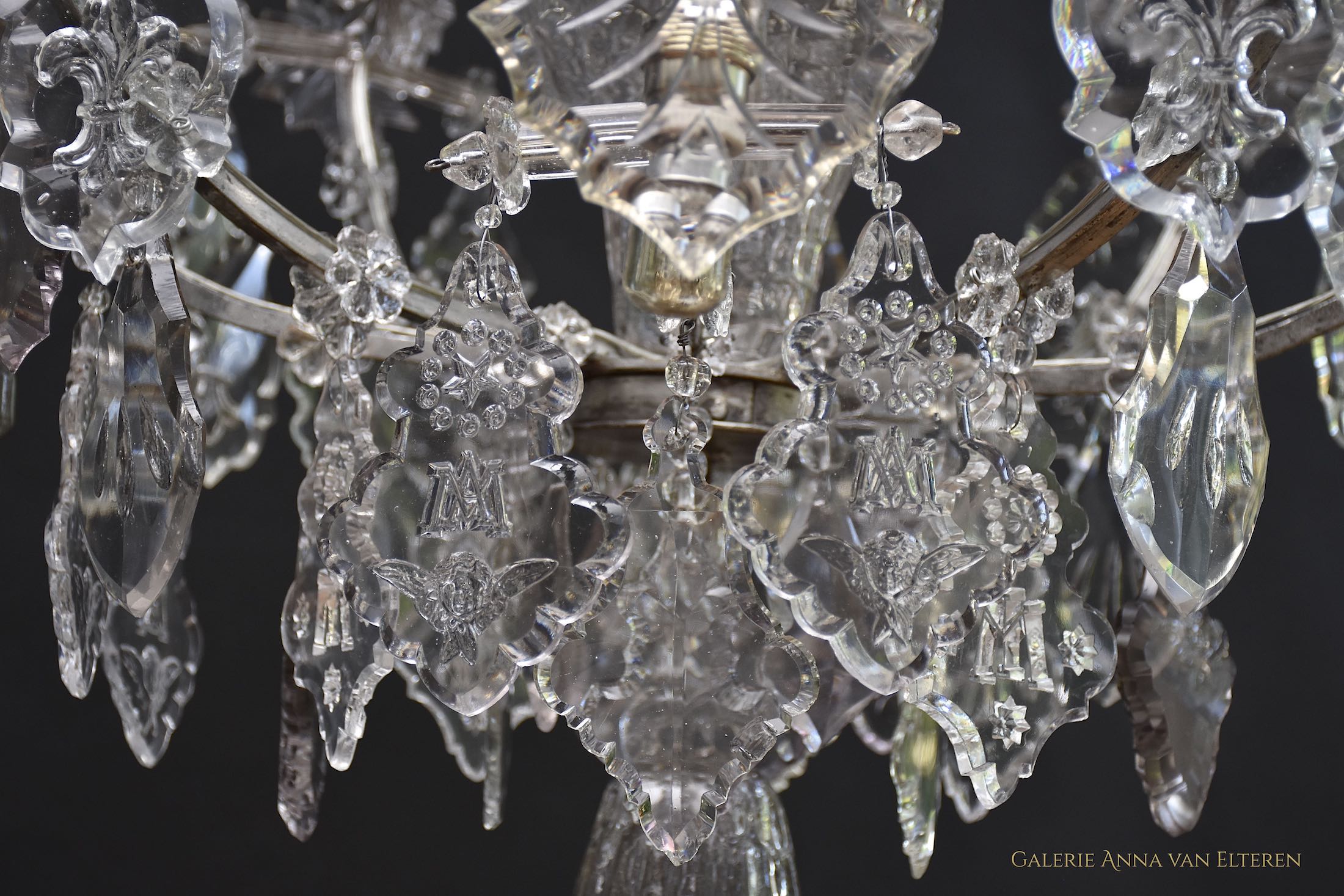 Antique cage chandelier in style of Karl VI
