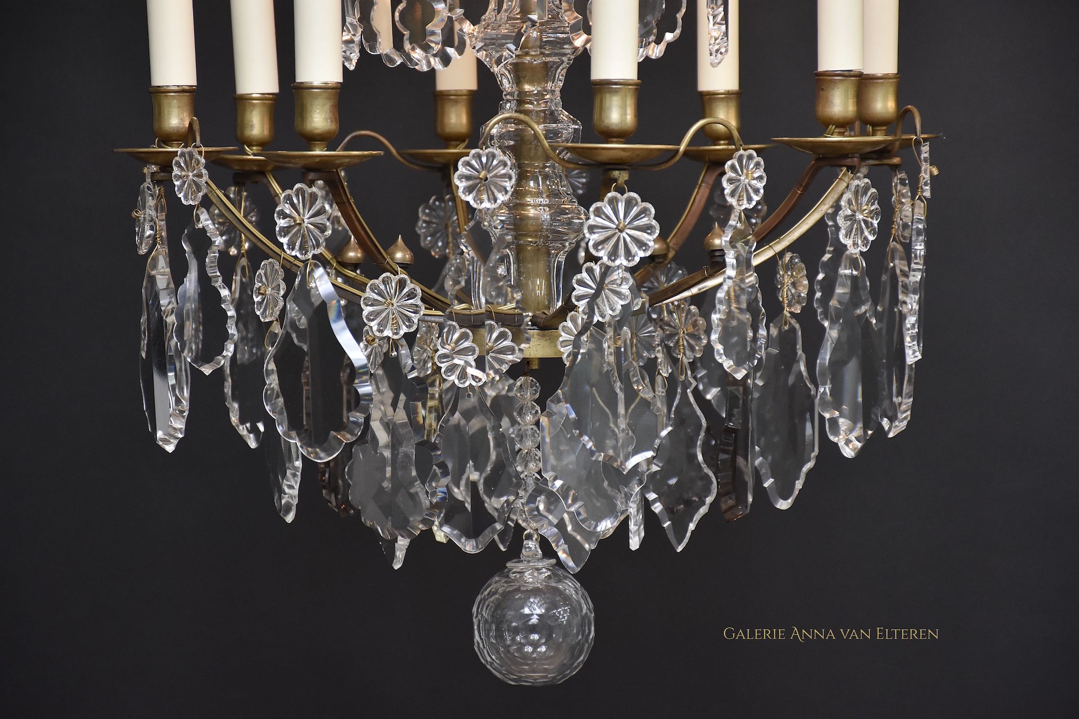 A pair of antique French chandeliers