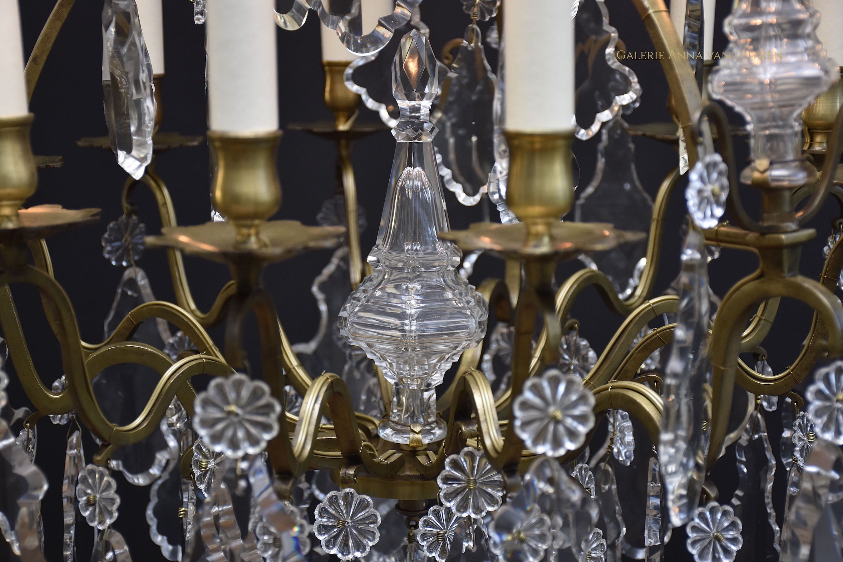 19th c. French cage chandelier in the style of Louis XV