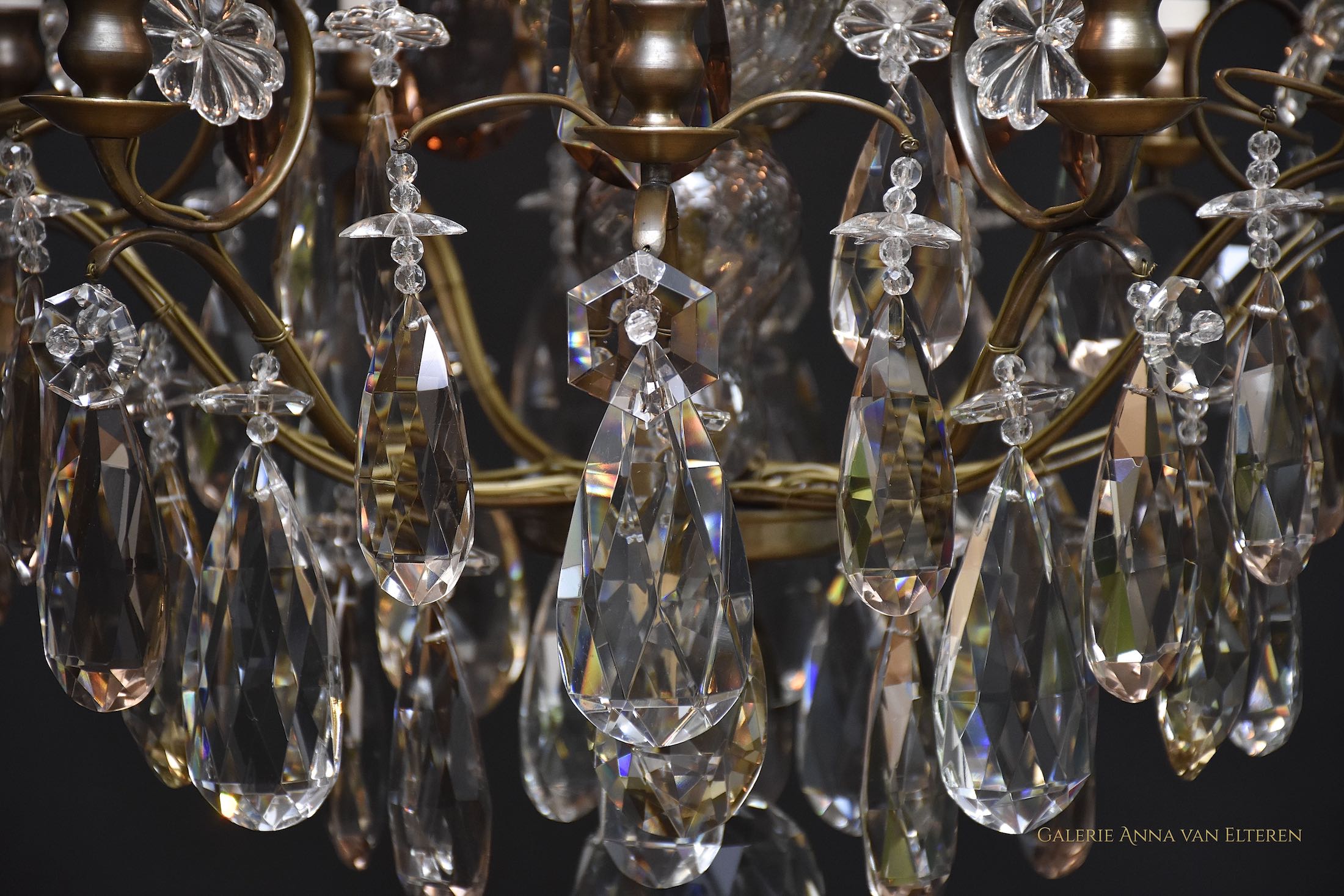 Rococo style crystal chandelier, early 20th century