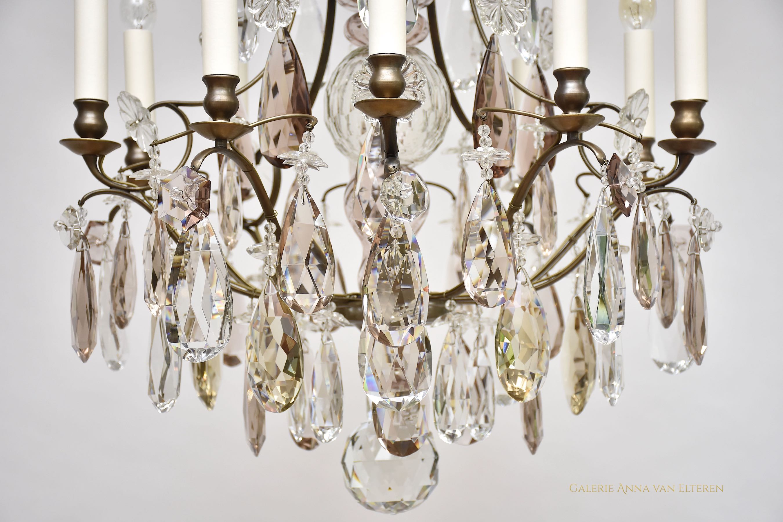Rococo style crystal chandelier, early 20th century