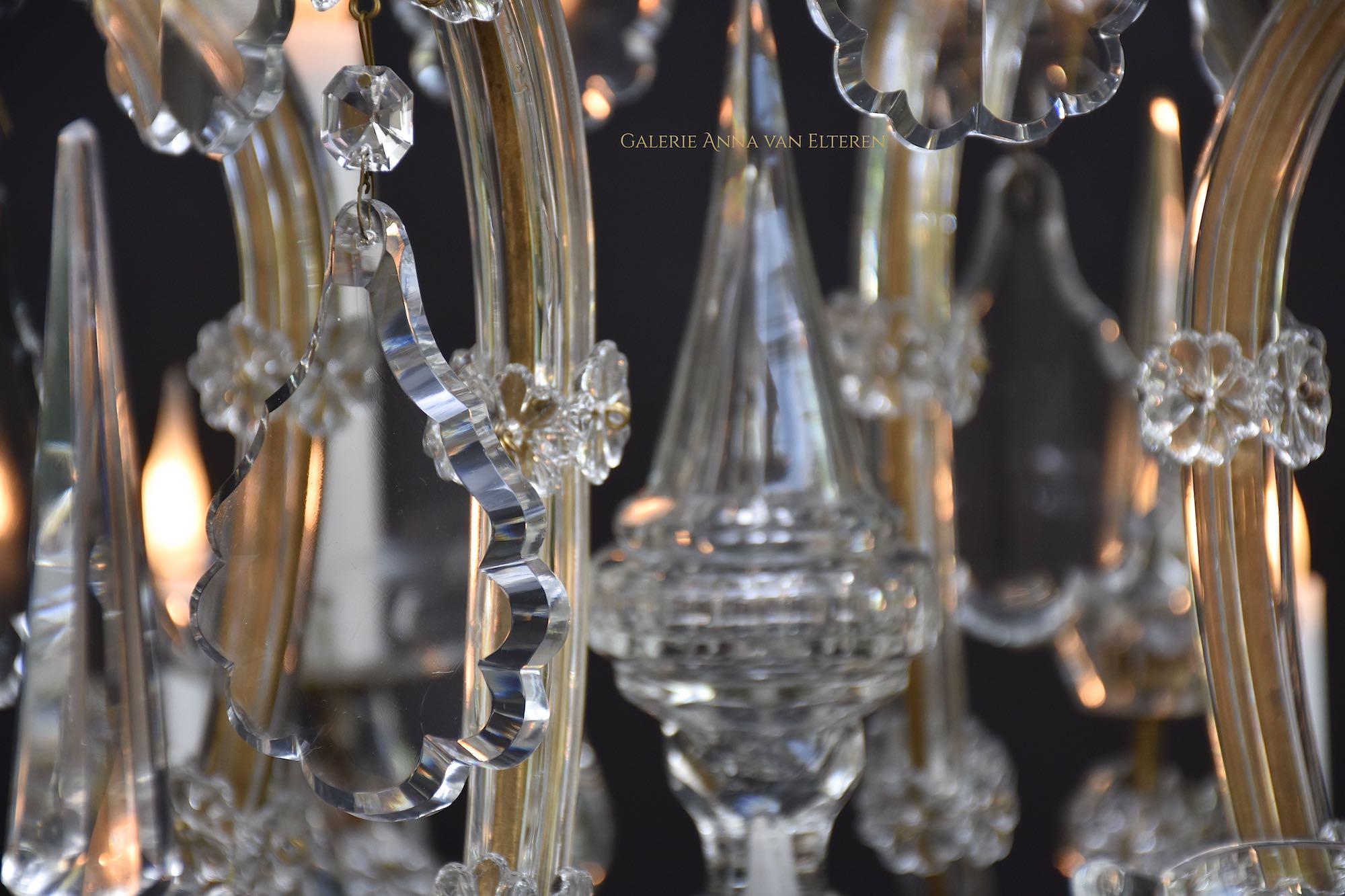 19th c. large crystal chandelier 'Maria Theresia' by Jos. Zahn & Co Vienna