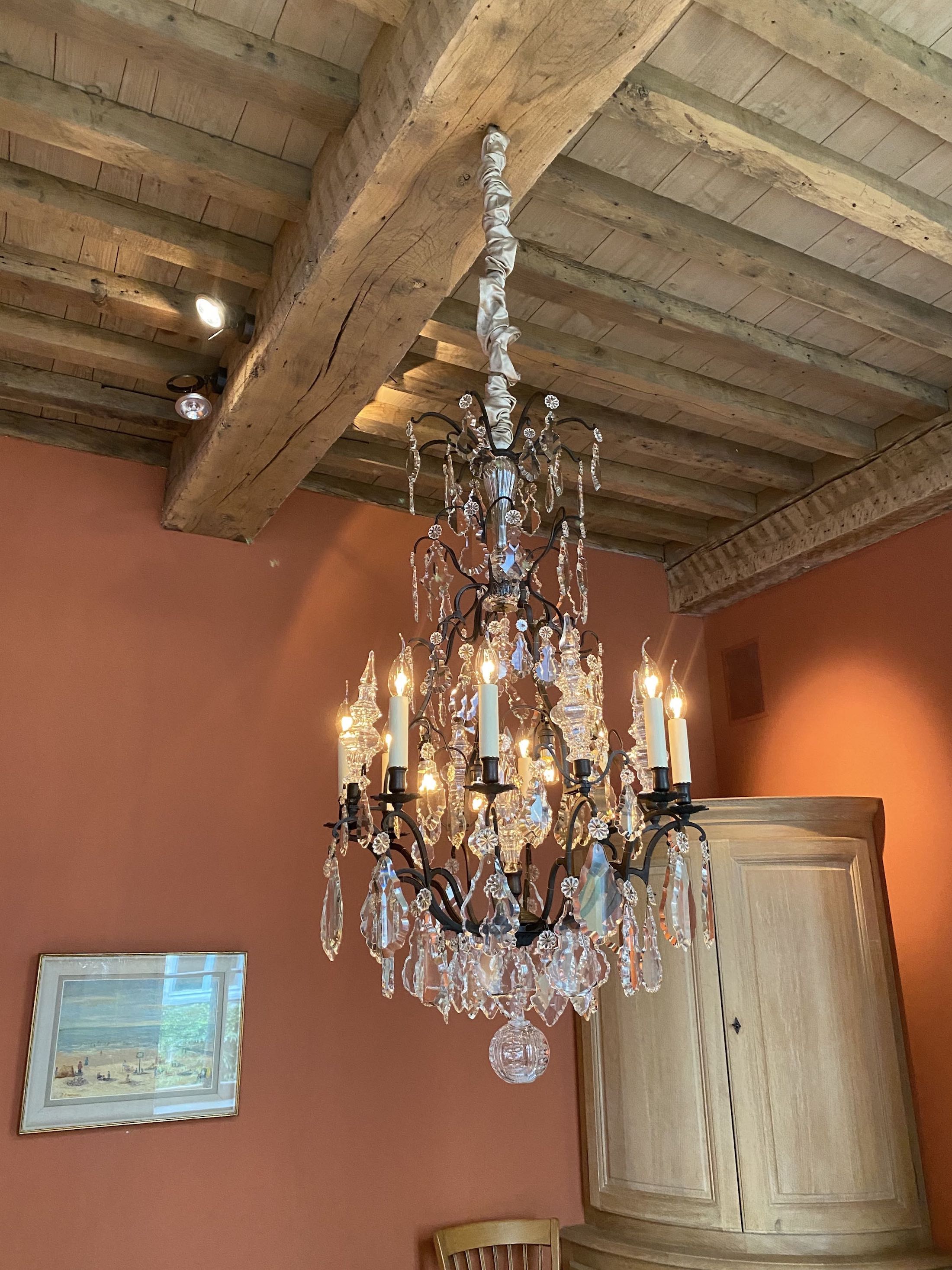 French crystal chandelier- Collection Galerie Anna van Elteren