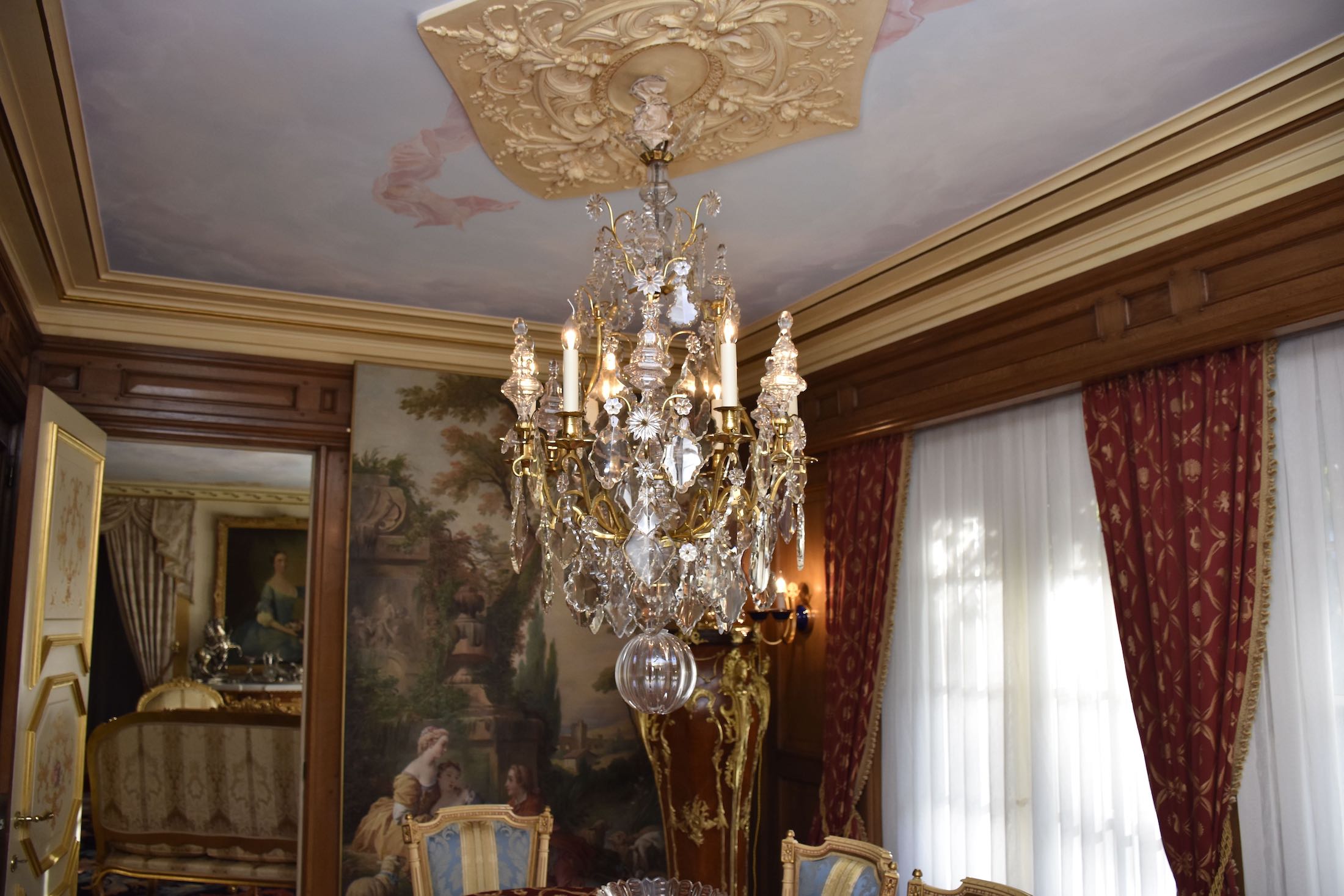 18th c. chandelier in a classic interior
