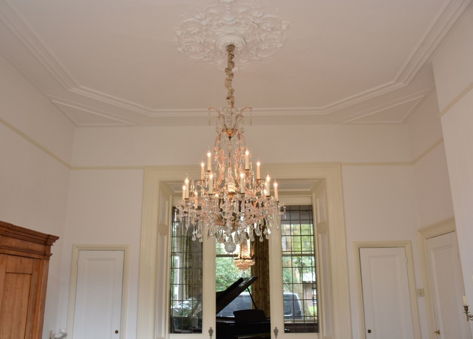 Crystal chandeliers in a beautiful mansion